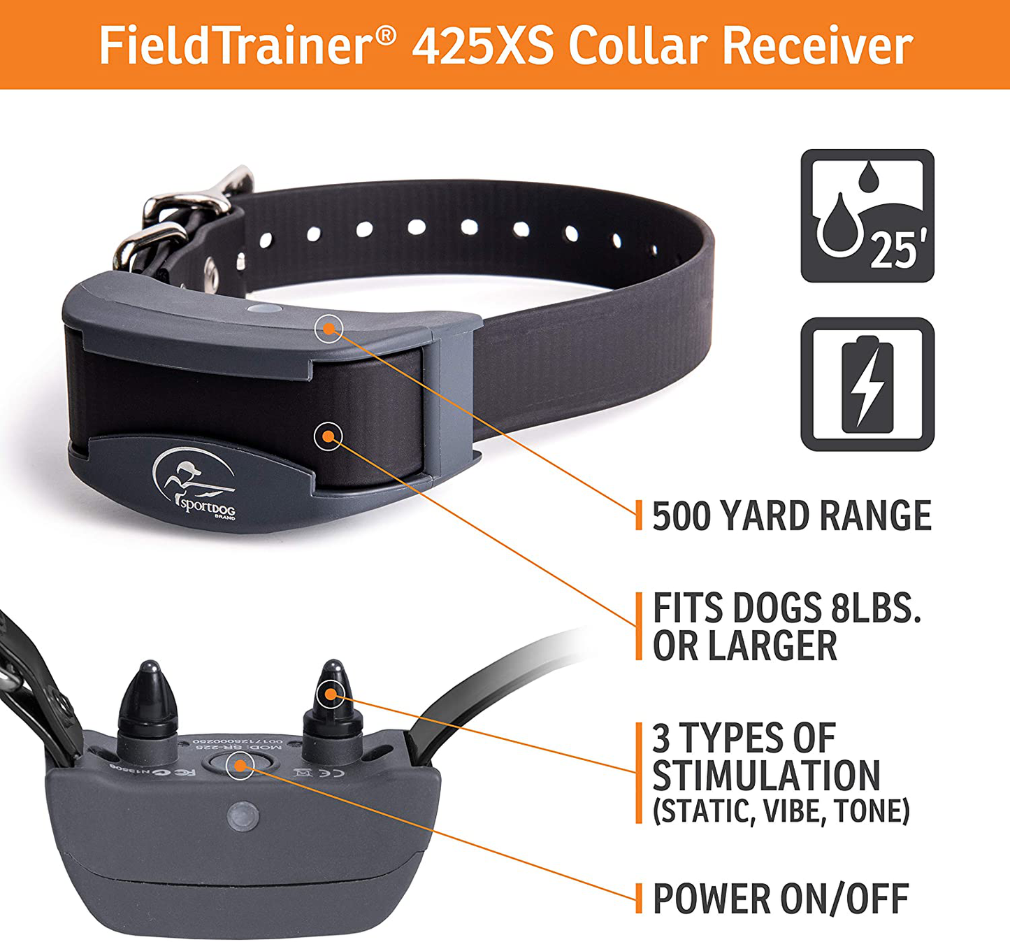 Sportdog Brand 425X Remote Trainers - 500 Yard Range E-Collar with Static, Vibrate and Tone - Waterproof, Rechargeable Animals & Pet Supplies > Pet Supplies > Bird Supplies > Bird Treats SportDOG Brand   