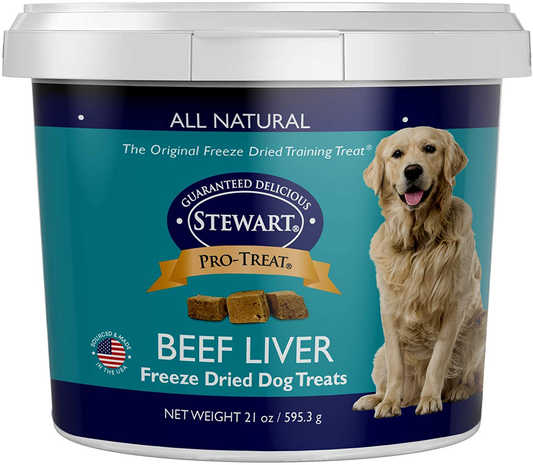 Stewart Freeze Dried Dog Treats Made in USA [Single Ingredient, Puppy and Dog Training Treats - Grain Free, Natural Dog Treats], Resealable Tub to Preserve Freshness Animals & Pet Supplies > Pet Supplies > Small Animal Supplies > Small Animal Treats Stewart Beef Liver 1.31 Pound (Pack of 1) 