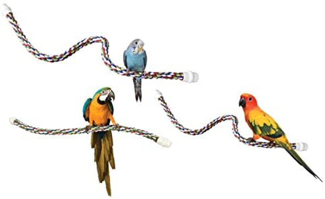 JW Pet Comfy Perch for Birds Flexible Multi-Color Rope Animals & Pet Supplies > Pet Supplies > Bird Supplies > Bird Ladders & Perches JW   