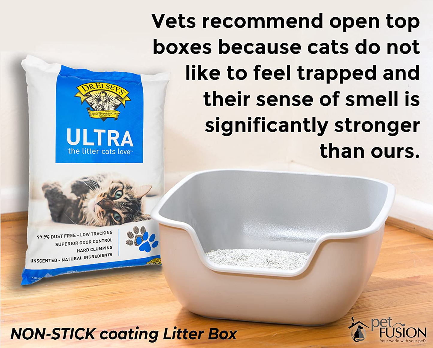 Petfusion Betterbox Cat Litter Box, Non-Stick Large Litter Box (Kitty Litter Box-Pet Safe Non-Stick Coating for Easy Cleaning of Cat Litter) Litter Pans Made of Stronger ABS Plastic Single or Two Pack Animals & Pet Supplies > Pet Supplies > Cat Supplies > Cat Litter Box Liners PetFusion   