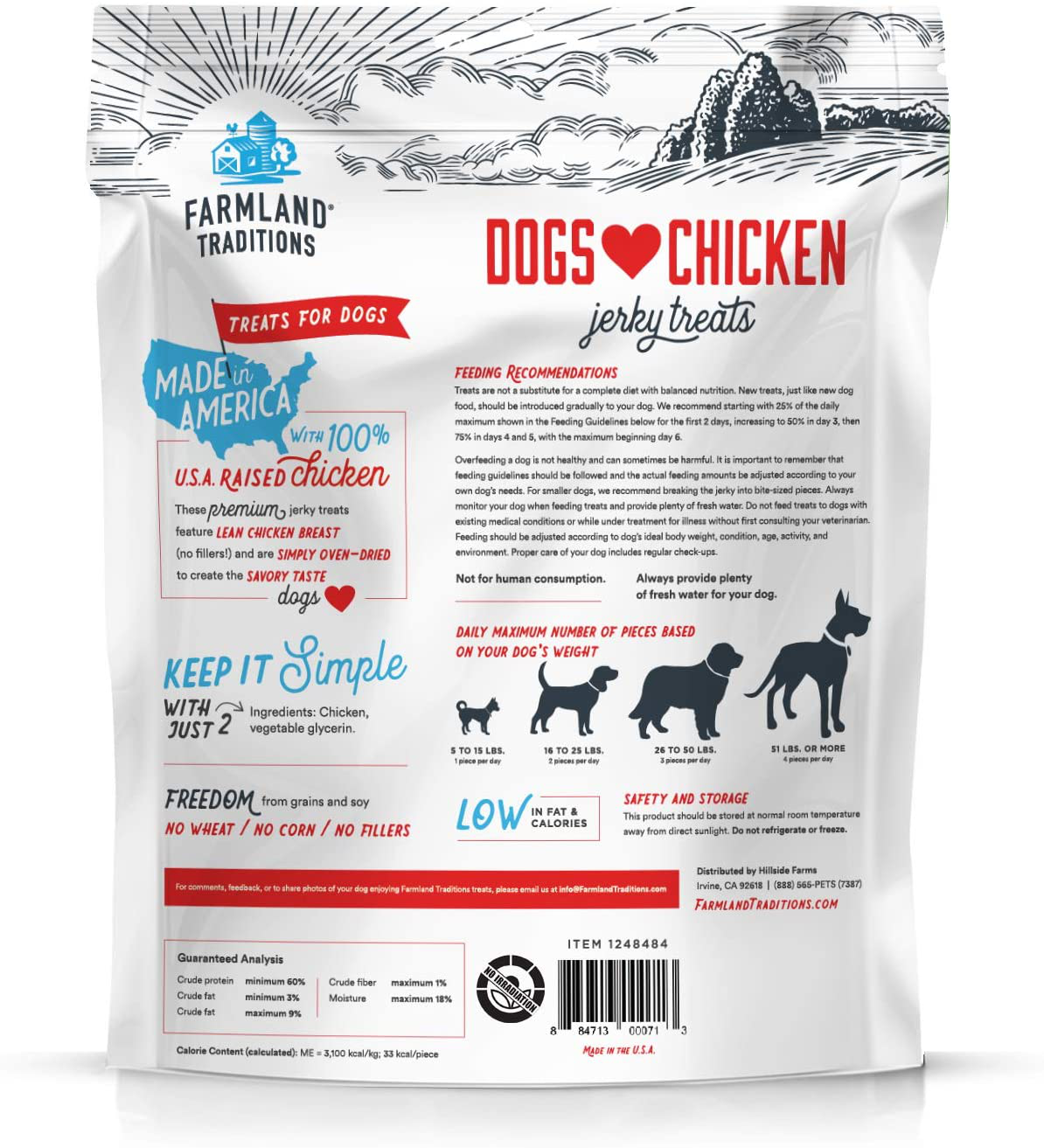 Farmland Traditions Dogs Love Chicken Premium Jerky Treats for Dogs Animals & Pet Supplies > Pet Supplies > Dog Supplies > Dog Treats Farmland Traditions   