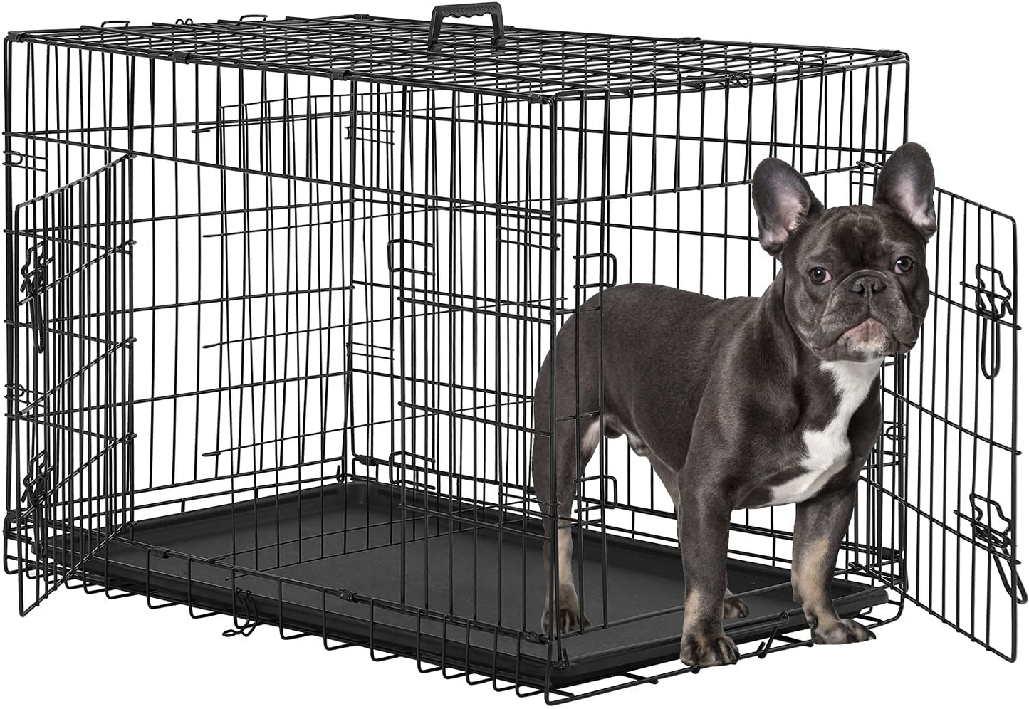 Bestpet 24,30,36,42,48 Inch Dog Crates for Large Dogs Folding Mental Wire Crates Dog Kennels Outdoor and Indoor Pet Dog Cage Crate with Double-Door,Divider Panel, Removable Tray and Handle Animals & Pet Supplies > Pet Supplies > Dog Supplies > Dog Kennels & Runs BestPet 30"  