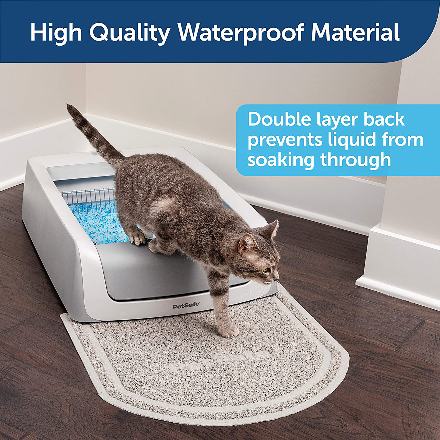 Petsafe Anti-Tracking Litter Mat - Traps Crystal and Clay Clumping Cat Litter - Durable Mesh Material - Easy to Clean Mat - Compatible with All Cat Litter Boxes - Small Size Animals & Pet Supplies > Pet Supplies > Cat Supplies > Cat Litter Box Mats PetSafe   