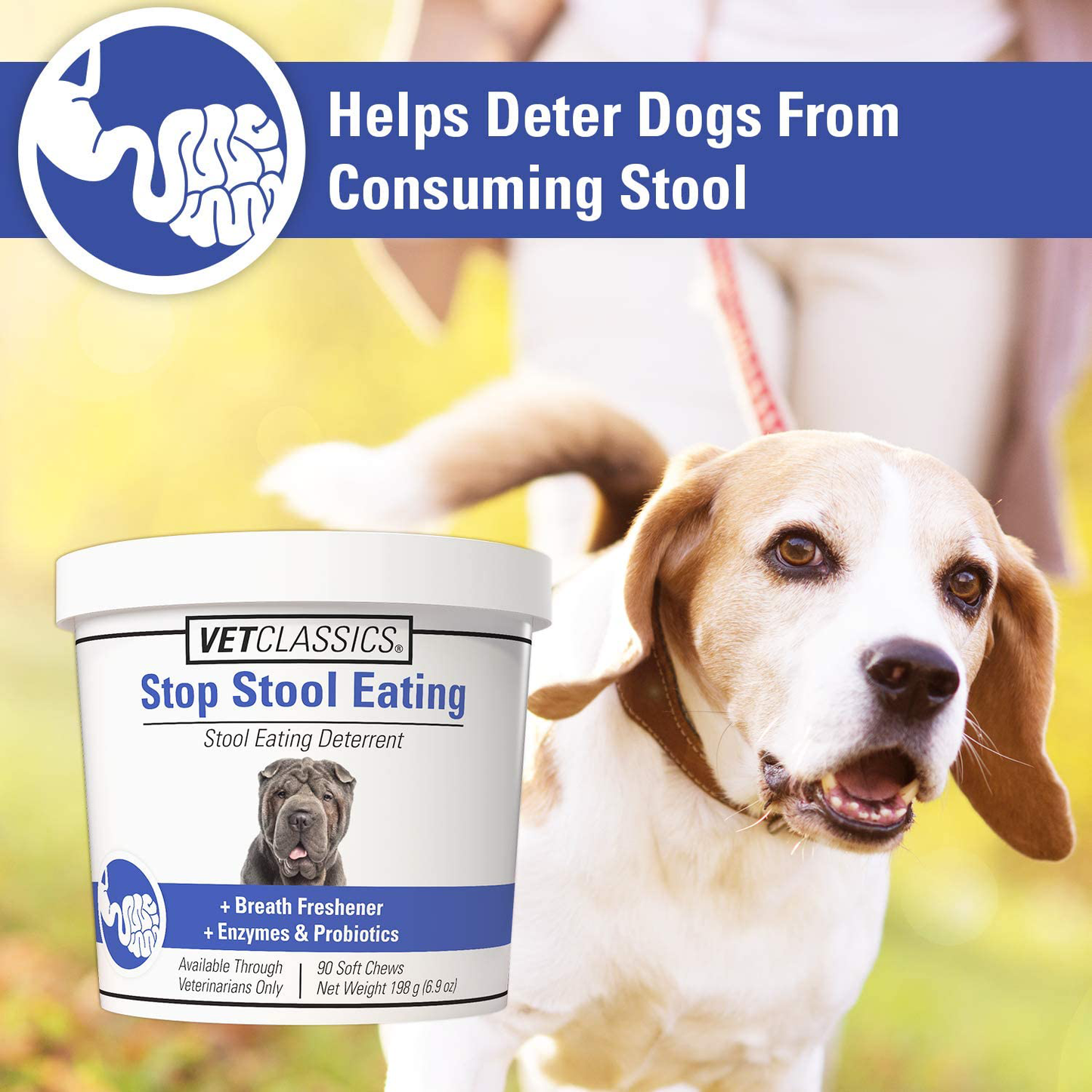 Vet Classics Stop Stool Eating Pet Health Supplement for Dogs – Dog Breath Freshener – Stops Dogs from Eating Stool – Enzymes, Probiotics Animals & Pet Supplies > Pet Supplies > Small Animal Supplies > Small Animal Treats Vet Classics   