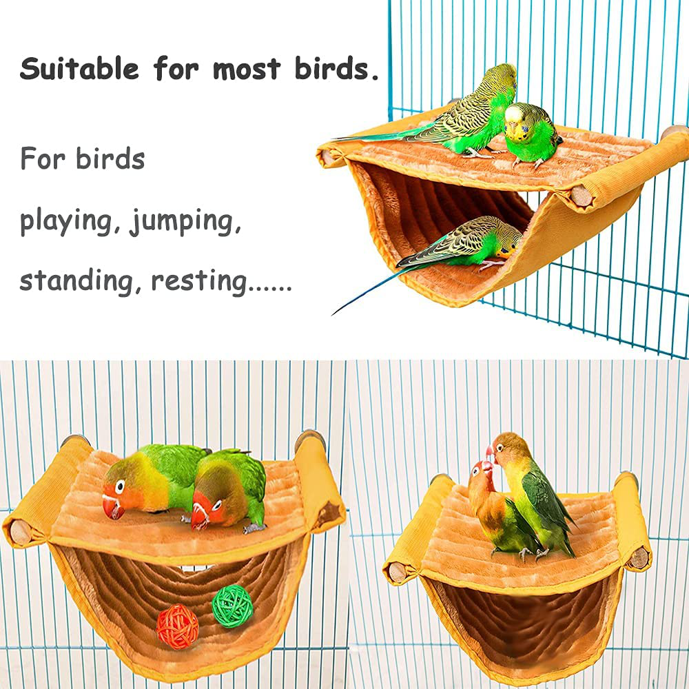 SINFUN Bird Nest House Parrot Winter Warm Bed Pet Hammock Tent Snuggle Hut Birdcage Perch Stand Toy for Parrots Parakeets Conures Cockatiels Budgies Lovebirds Finch Hamster Chinchilla Animals & Pet Supplies > Pet Supplies > Bird Supplies > Bird Cages & Stands SINFUN   