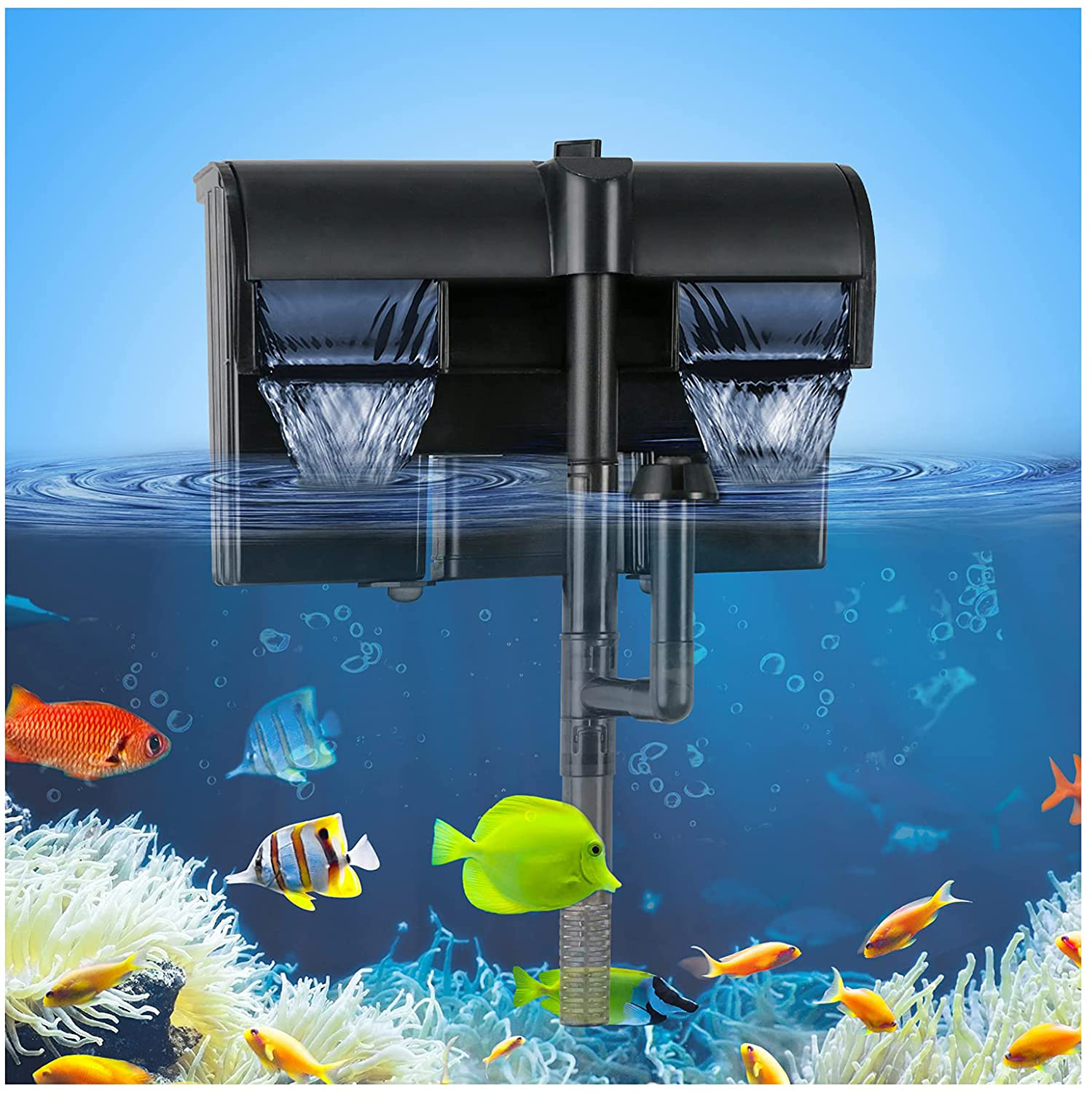 TARARIUM Aquarium Power Filter with Surface Skimmer Silent Hang on Bac –  KOL PET