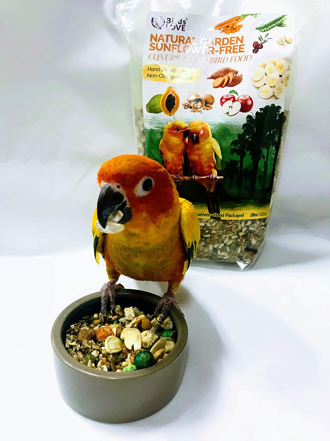 Birds LOVE All Natural Garden Blend Bird Food for Conures - Sunflower Free Animals & Pet Supplies > Pet Supplies > Bird Supplies > Bird Treats Birds LOVE   