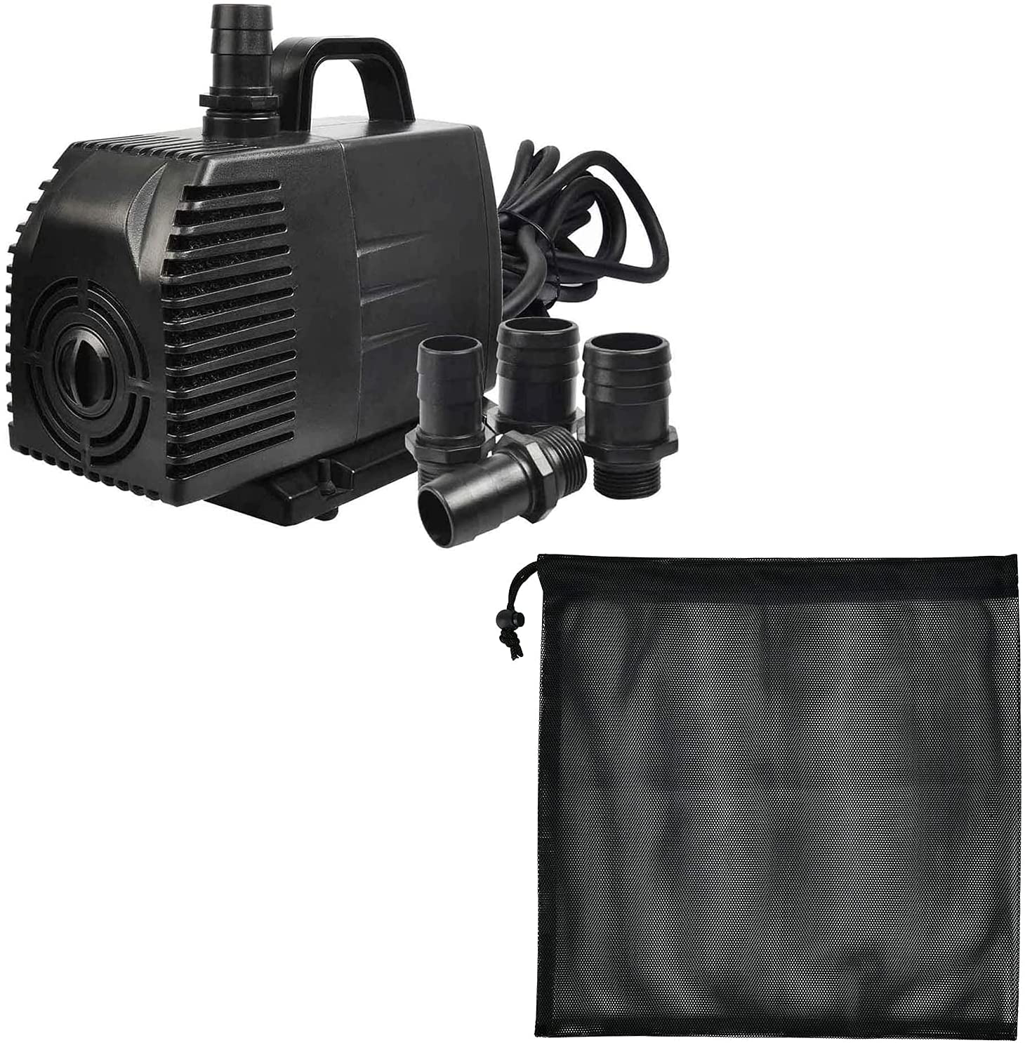 Simple Deluxe 1056 GPH Submersible Pump with 15' Cord, Water Pump for Fish Tank, Hydroponics, Aquaponics, Fountains, Ponds, Statuary, Aquariums & Inline