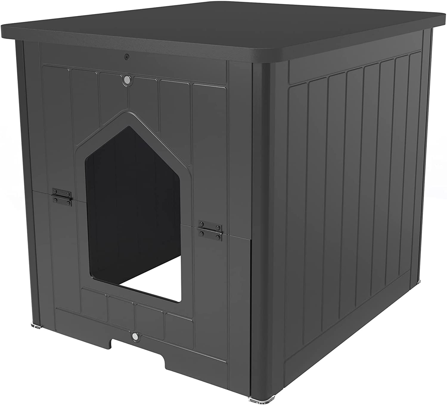 Palram CATSHIRE Cat Litter Box Furniture, Enclosed Litter Tray for Cats, Kitty End Table, Hidden Pet House Enclosure, Feline Hideaway Animals & Pet Supplies > Pet Supplies > Cat Supplies > Cat Furniture Palram Black  