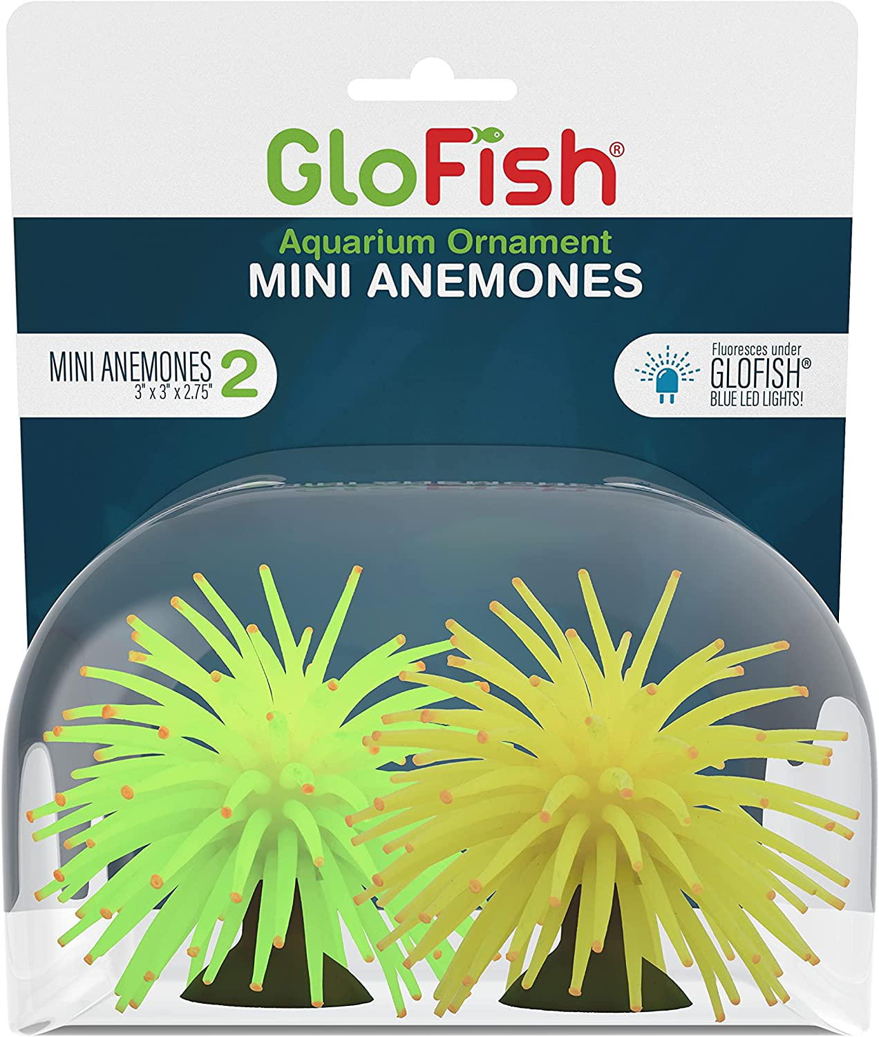 Glofish Detailed Aquarium Ornaments, Creates a Glowing Effect Animals & Pet Supplies > Pet Supplies > Fish Supplies > Aquarium Decor GloFish Mini - Yellow/Green 1 Count 