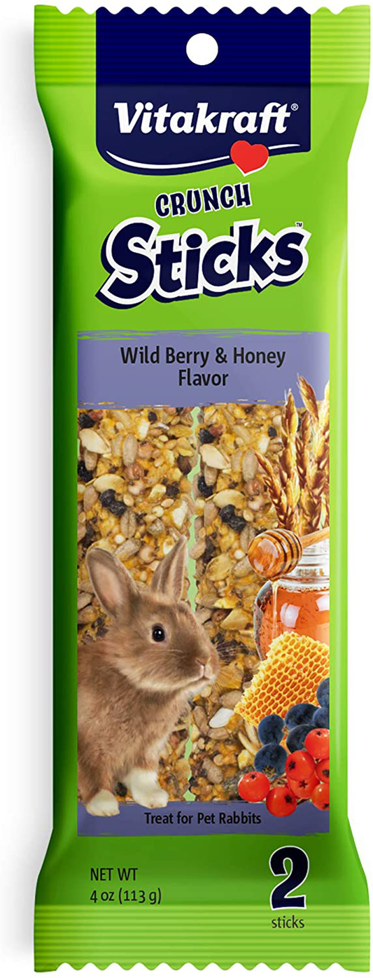 Vitakraft Rabbit Sticks and 4-Ounce Bag Animals & Pet Supplies > Pet Supplies > Small Animal Supplies > Small Animal Treats Vitakraft Wild Berry & Honey 4 Ounce (Pack of 2) 