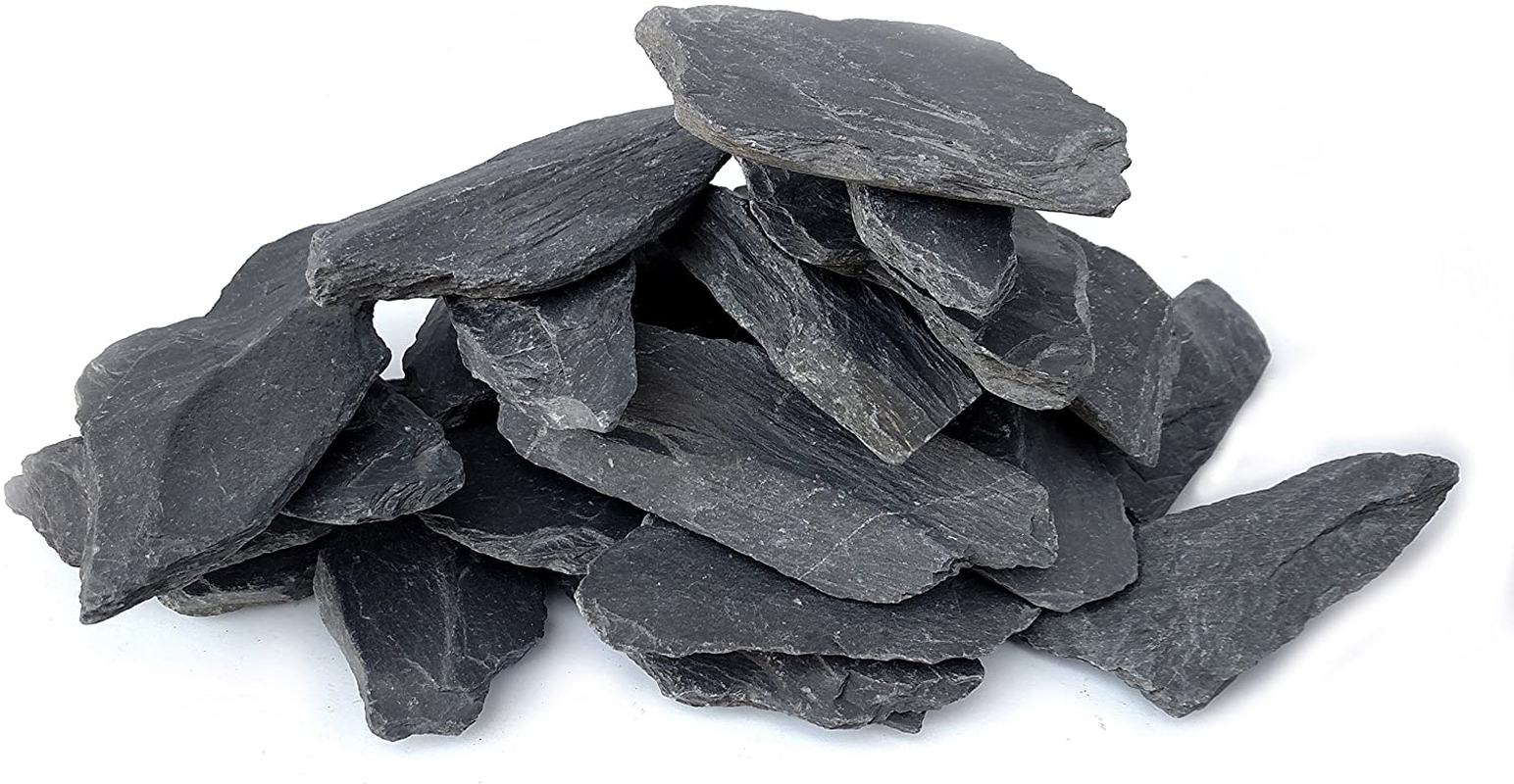Natural Slate Stone 3 to 5 Inch Rocks for Miniature and Fairy Garden, Aquascaping Aquariums, Reptile Enclosures & Model Railroad Animals & Pet Supplies > Pet Supplies > Fish Supplies > Aquarium Decor Small World Slate & Stone 5 Pounds  