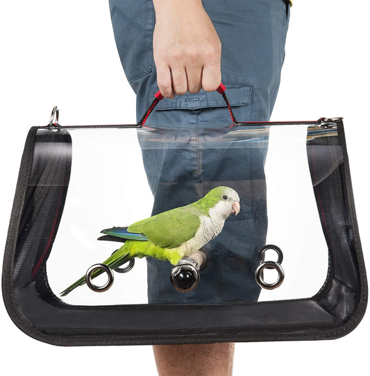 Colorday Lightweight Bird Carrier, Bird Travel Cage Parrot (Medium 16 X 9 X 11, Red) Patented Product