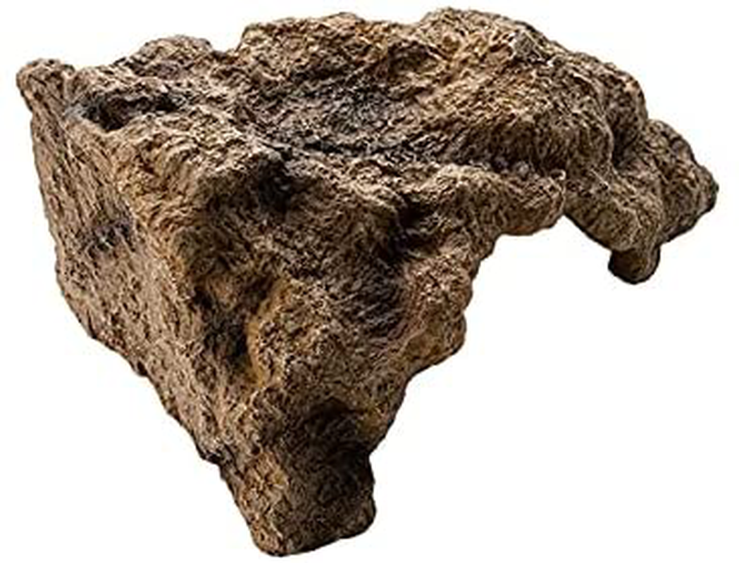 Runxf Reptile Simulation Rock Hideouts Cave Amphibian Hides Resin Habitat Decor Shelter for Gecko Leopard Lizards Toad Turtle Animals & Pet Supplies > Pet Supplies > Reptile & Amphibian Supplies > Reptile & Amphibian Habitat Accessories RunXF Medium  