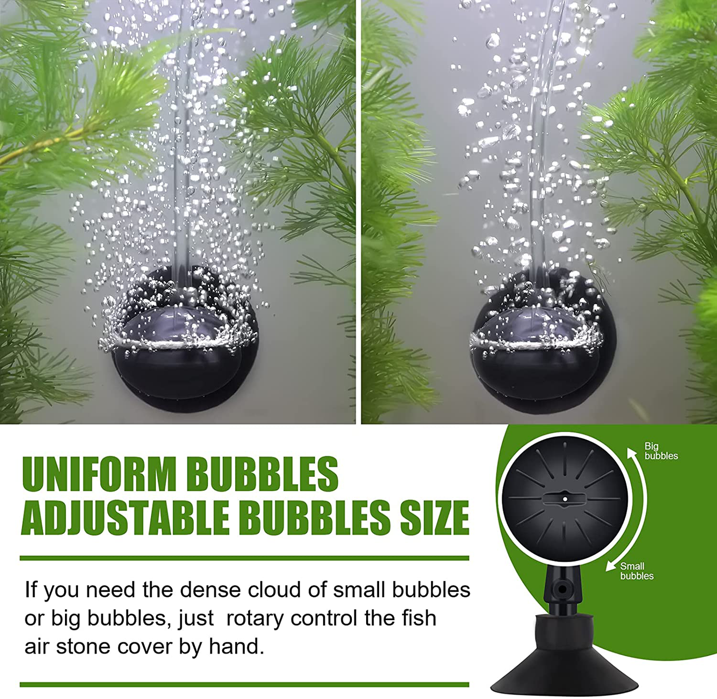 Minwen 2 Inch Air Stone Fish Tank Bubble Stone Kit with Strong Sucker and Control Valve Quiet High Dissolved Oxygen Diffuser Makes Tiny and Dense Bubbles for Aquarium Fish Tank (2 Pack) Animals & Pet Supplies > Pet Supplies > Fish Supplies > Aquarium Air Stones & Diffusers MinWen   