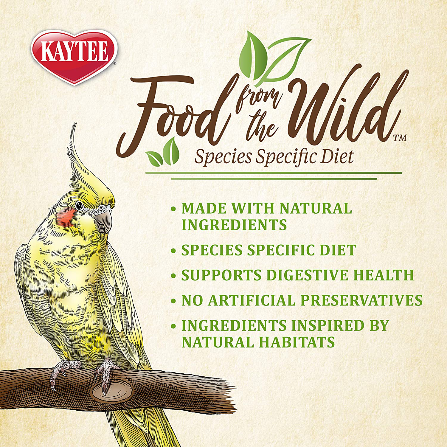 Kaytee Food from the Wild Cockatiel Food 2.5 Pound Animals & Pet Supplies > Pet Supplies > Bird Supplies > Bird Treats Kaytee   