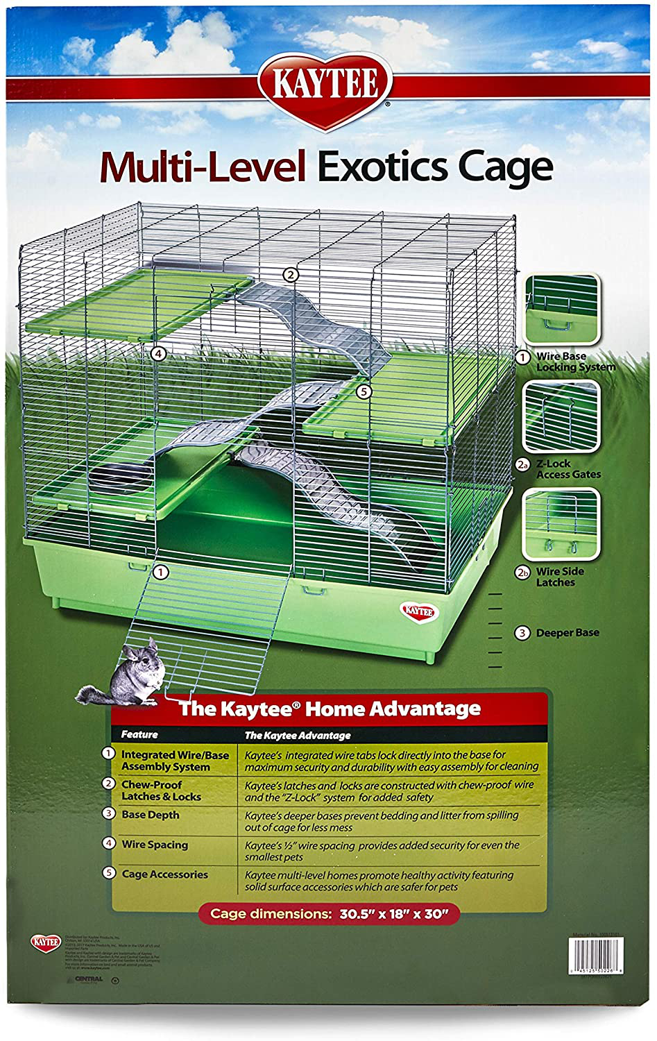 Kaytee My First Home 30 X 18 Multilevel Exotics Animals & Pet Supplies > Pet Supplies > Small Animal Supplies > Small Animal Habitats & Cages Kaytee   