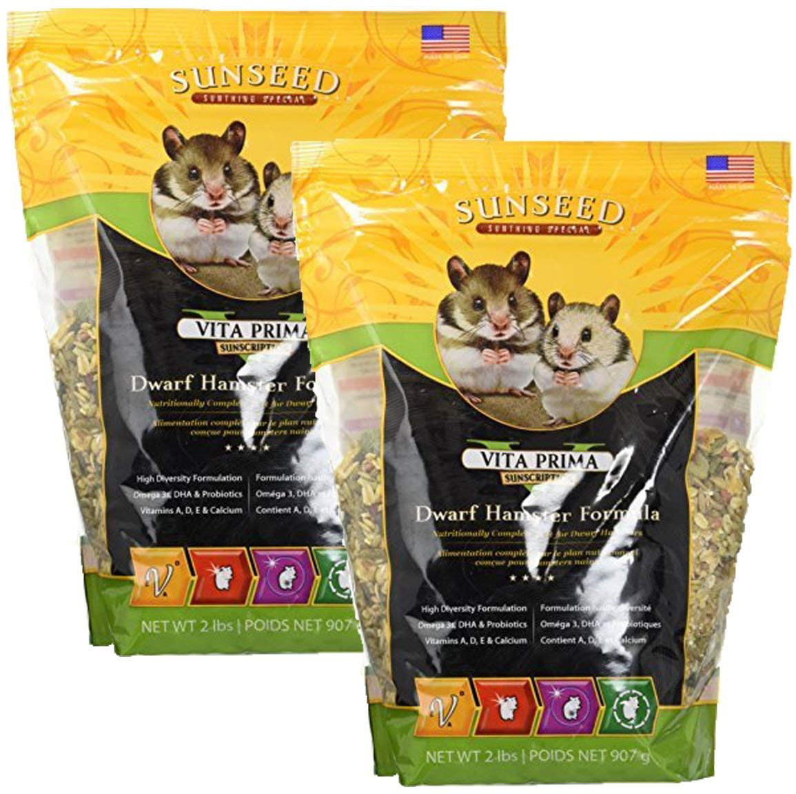 Sunseed Vita Prima Sunscription Dwarf Hamster Formula (2 Lb / 2 Pack) Animals & Pet Supplies > Pet Supplies > Small Animal Supplies > Small Animal Food Sunseed Company   