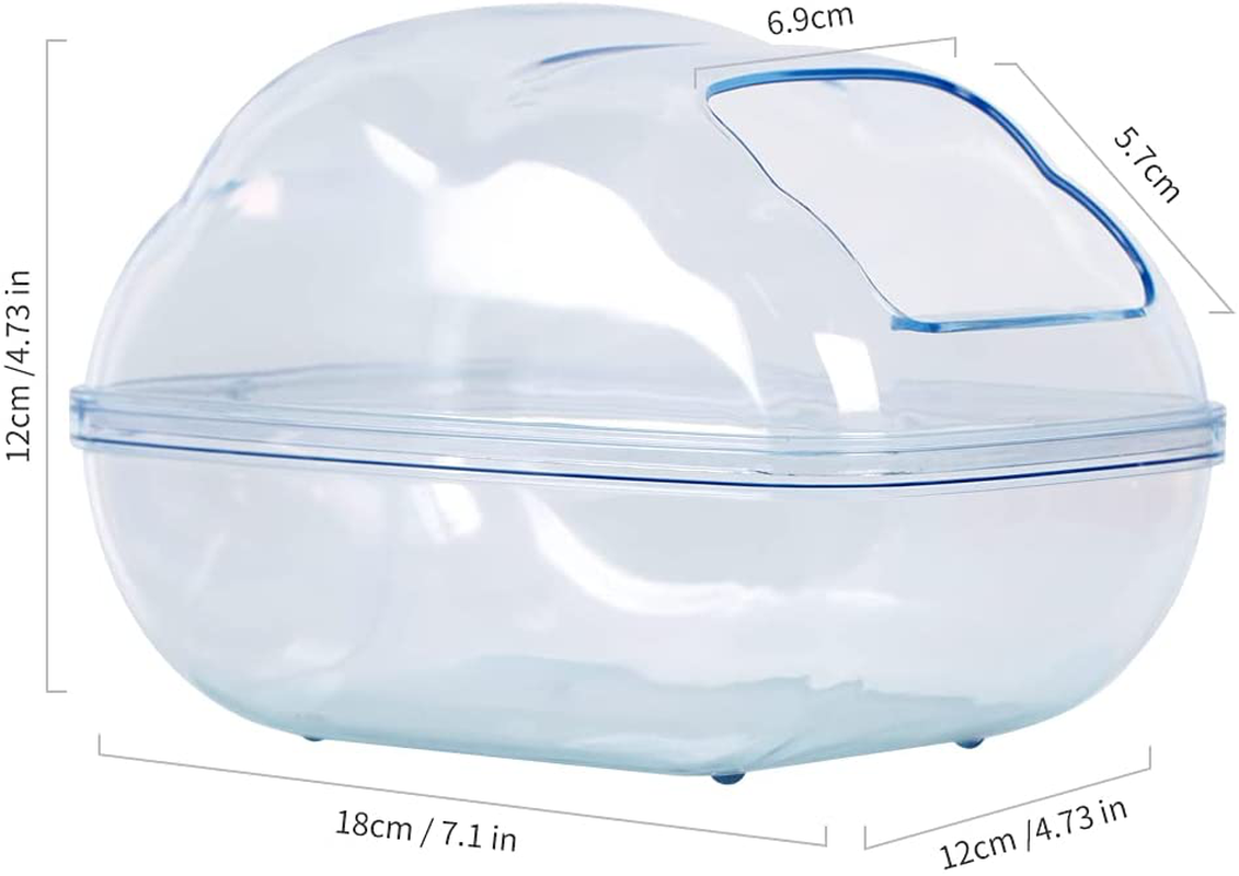 BUCATSTATE Large Hamster Sand Bath Container Transparent Clouds Hamster Bathroom with Scoop Set for Small Pet Animals Cage Accessories Animals & Pet Supplies > Pet Supplies > Small Animal Supplies > Small Animal Habitat Accessories BUCATSTATE   