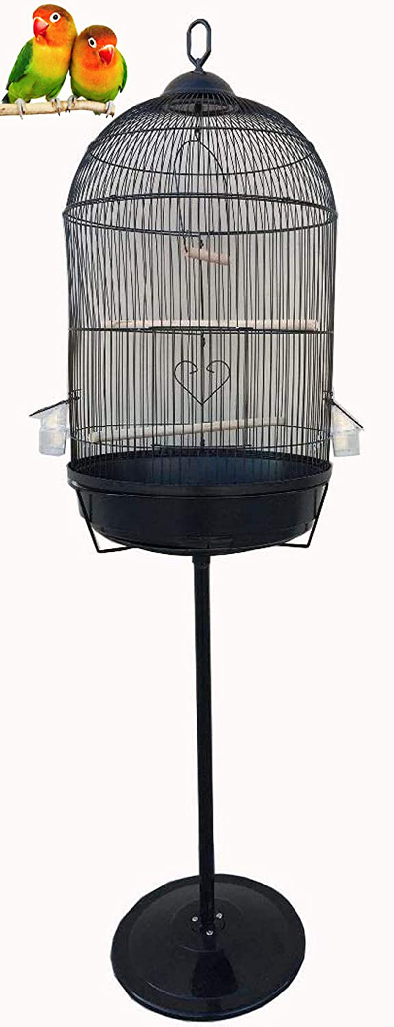 Mcage 60" Classic round Bird Cage with Stand for Finch Canary Aviary Budgie Cockatiel Parakeet Animals & Pet Supplies > Pet Supplies > Bird Supplies > Bird Cages & Stands Mcage   