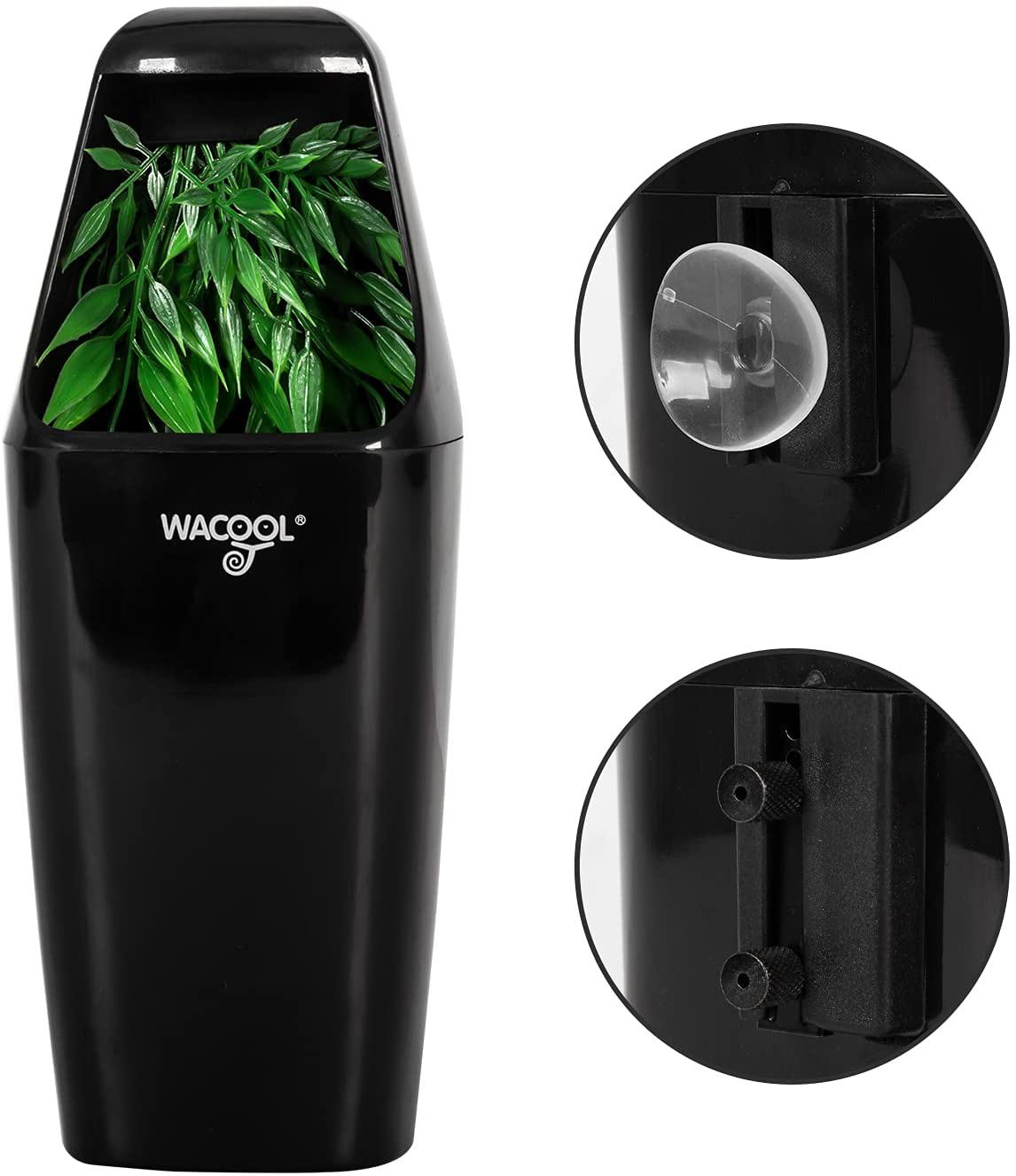 WACOOL Automatic Reptile Dripper, Reptile Drinking Fountain Water Dispenser for Chameleon Iguana Crested Gecko Lizard Amphibians Animals & Pet Supplies > Pet Supplies > Reptile & Amphibian Supplies > Reptile & Amphibian Habitat Accessories WACOOL Black  
