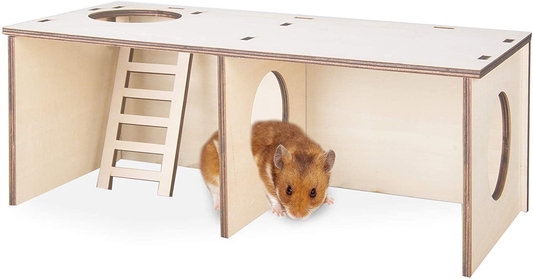 Originalidad Hamster Secret Peep Shed 2-Chamber Hideout & Tunnel Exploring Toys Detachable Habitat House for Guinea Pigs, Hamsters, Chinchillas Animals & Pet Supplies > Pet Supplies > Small Animal Supplies > Small Animal Habitats & Cages Originalidad   