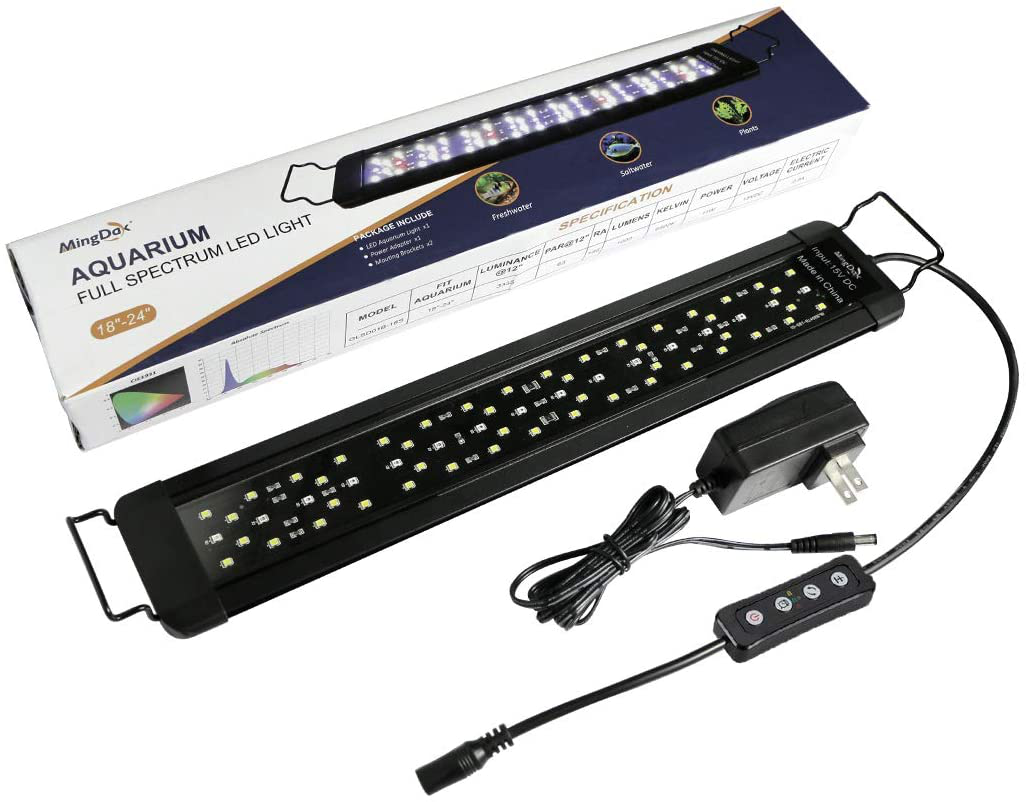 Mingdak LED Aquarium Plant Light Fish Tank Light Fixture Full Spectr KOL PET