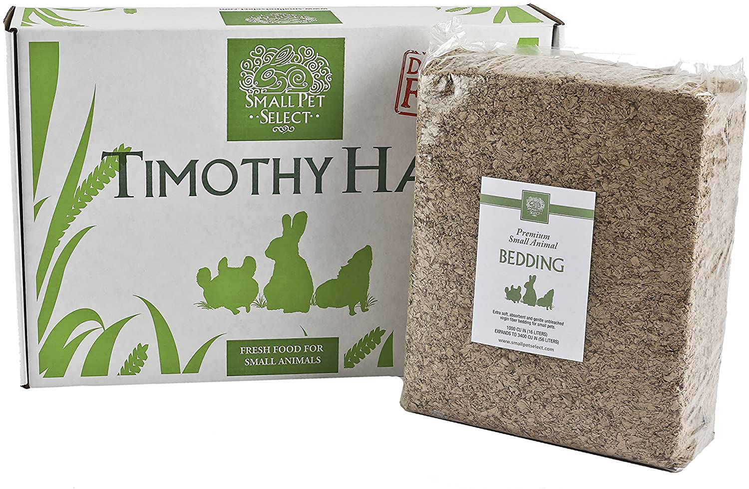 Small Pet Select Timothy Hay and Bedding Combo Pack Animals & Pet Supplies > Pet Supplies > Small Animal Supplies > Small Animal Bedding Small Pet Select 10 lb Timothy Hay, 56L Bedding  