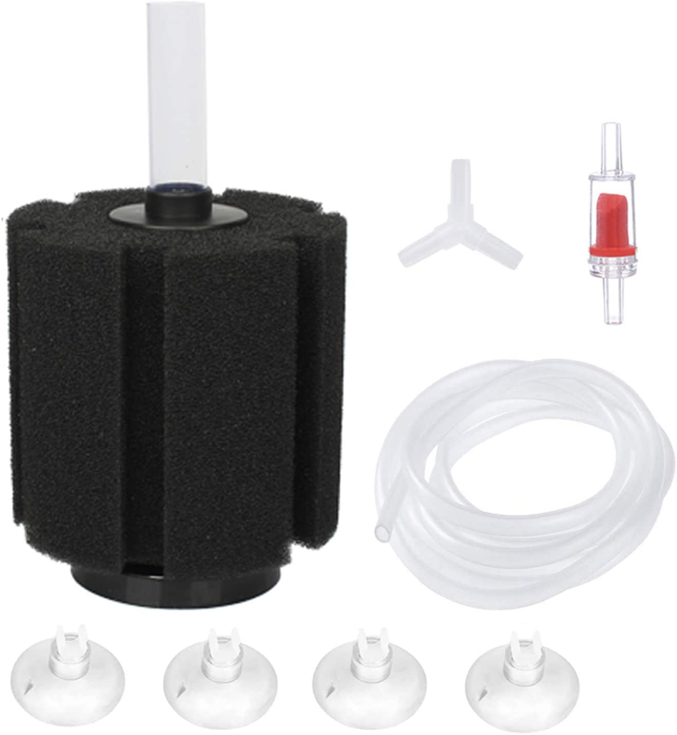 ALEGI Aquarium Bio Sponge Filter Kit with Air Tubing, Suction Cups, Check Valves for 20 Gal, 30 Gal, 55 Gal Breeding Fry Betta Shrimp Fish Tank Animals & Pet Supplies > Pet Supplies > Fish Supplies > Aquarium Filters ALEGI X-Large For 40-80 Gal  