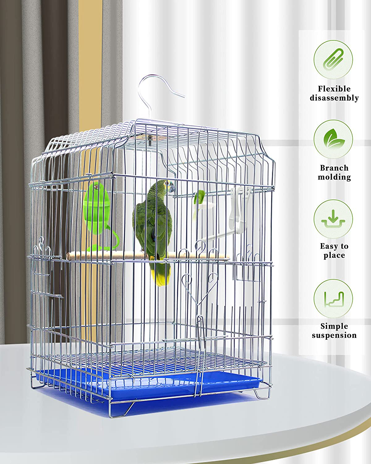 Ulobey Bird Food Holder with 2 Cuttlebone, Bird Feeding Holder Plastic Bird Cage Feeder with Stand, Vegetable Fruits Cuttlebone Holder for Parrot Budgies Parakeet Cockatiel Conure Chicken Animals & Pet Supplies > Pet Supplies > Bird Supplies > Bird Cage Accessories Ulobey   