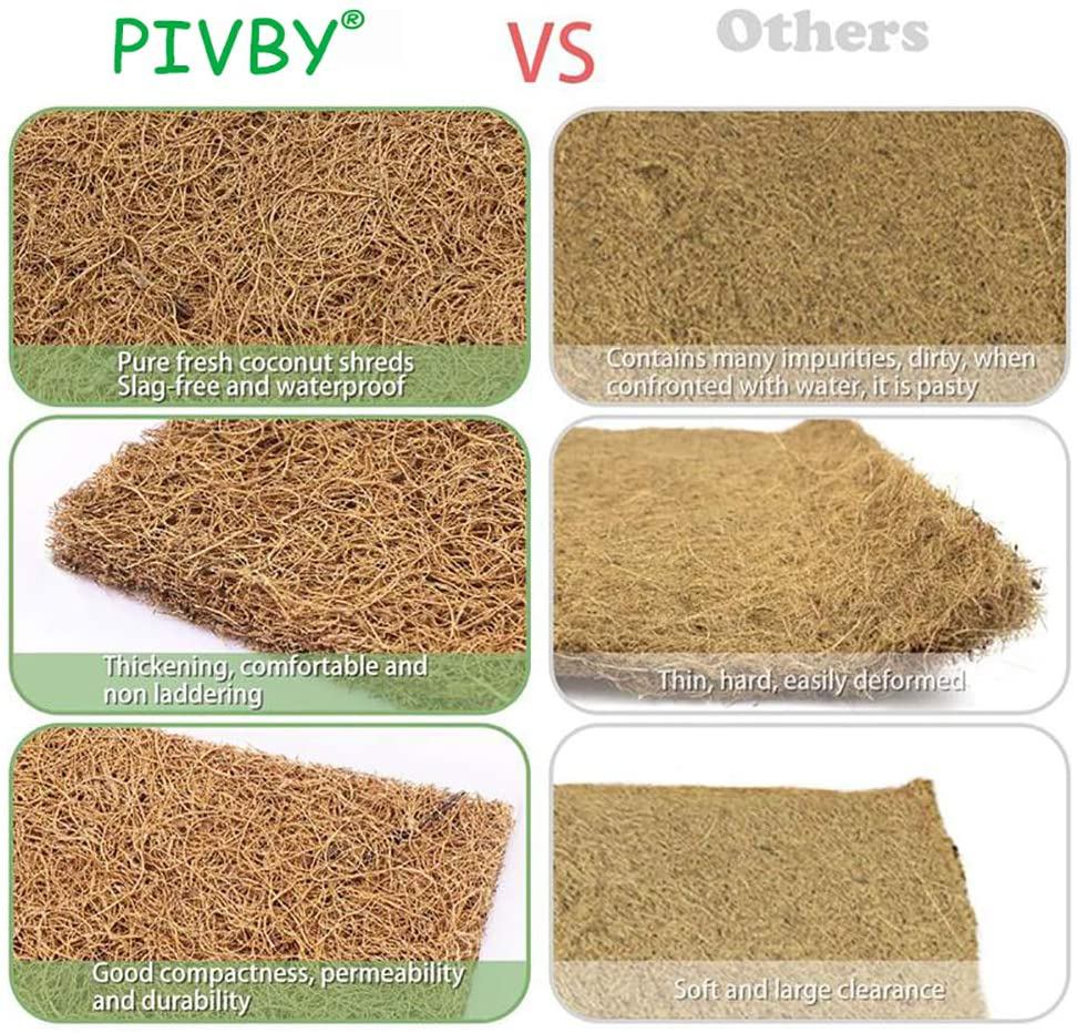 PIVBY Coconut Fiber Lizard Mat Natural Reptile Carpet Pet Terrarium Liner for Lizard Snake Chamelon Turtle Bedding Bunny Rabbit Animals & Pet Supplies > Pet Supplies > Reptile & Amphibian Supplies > Reptile & Amphibian Substrates PIVBY   