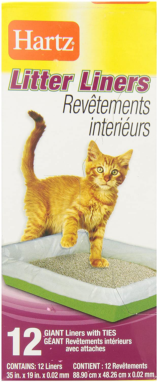 Hartz Litter Liners with Ties 12-Count - Giant Animals & Pet Supplies > Pet Supplies > Cat Supplies > Cat Litter Box Liners Hartz   