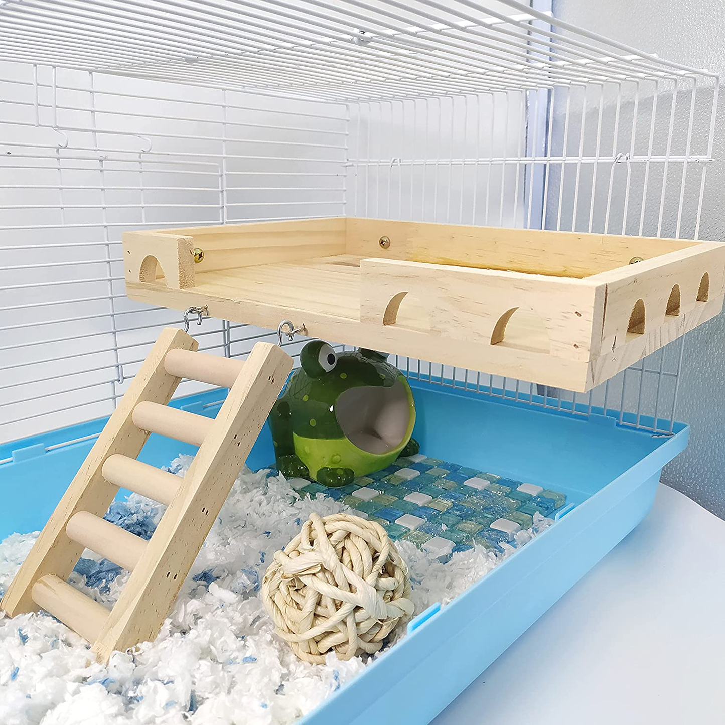 RABBITP Wood Bird Perch-Toys and Accessories for Parrot, Parakeet, Syrian Hamster, Ferret, Chinchilla, Guinea Pig-Hamster Play Stand Platform with Ladder… Animals & Pet Supplies > Pet Supplies > Bird Supplies > Bird Cage Accessories RABBITP   