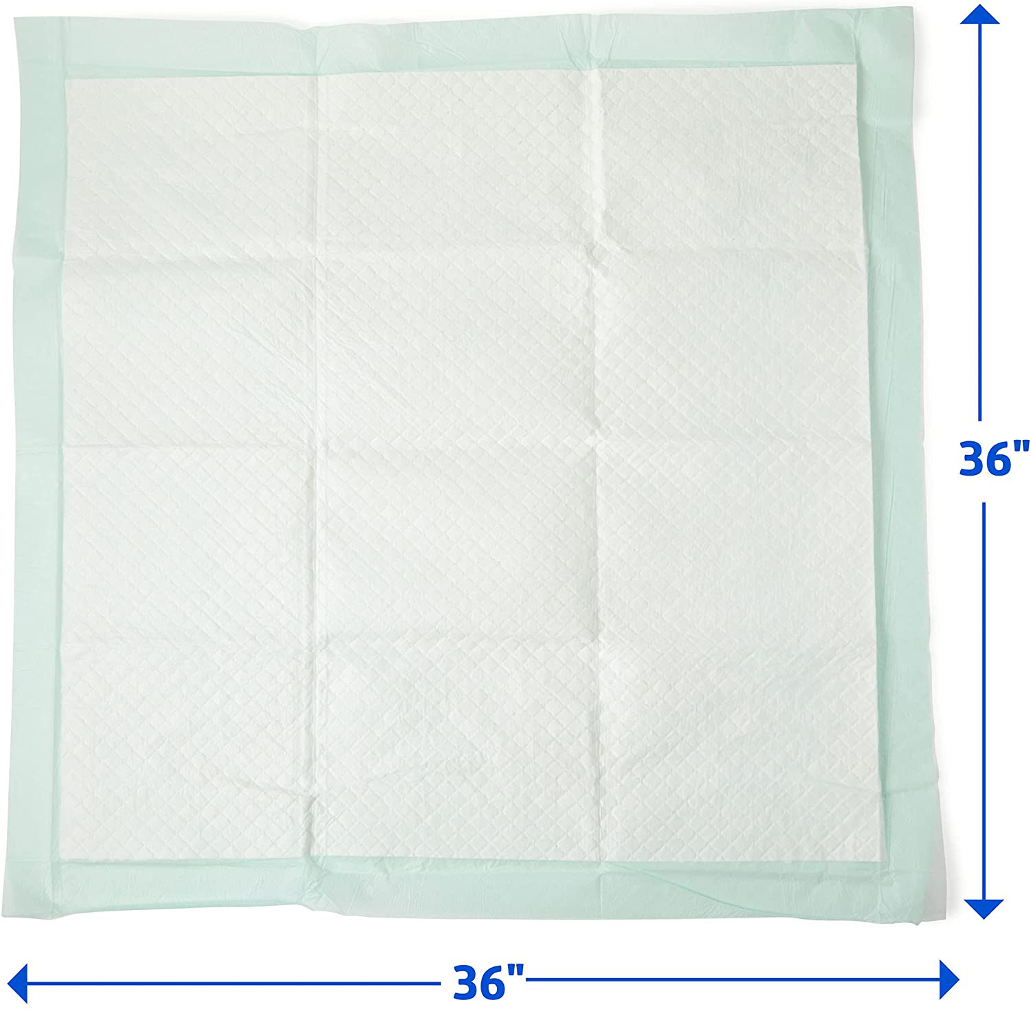 Medline Heavy Absorbency 36" X 36" Quilted Bed Pads, Large Disposable Underpads, 50 per Case, Fluff and Polymer Core, Great Protection for Beds, Furniture, Surfaces