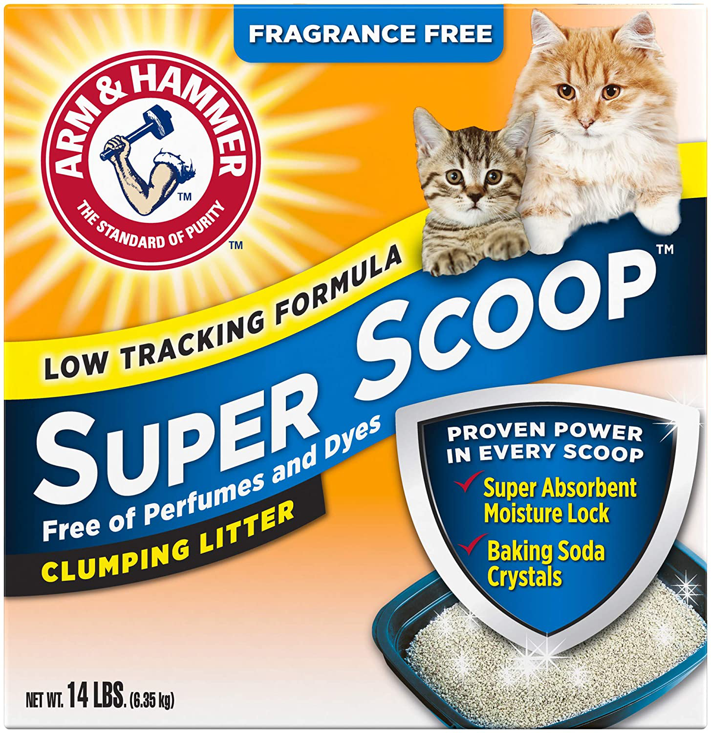 Arm & Hammer Super Scoop Litter, Fragrance Free, 14 Lbs