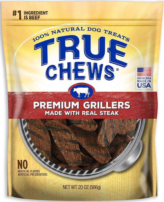 True Chews Natural Dog Treats Premium Grillers Made with Real Steak Animals & Pet Supplies > Pet Supplies > Small Animal Supplies > Small Animal Treats True Chews 1.25 Pound (Pack of 1)  