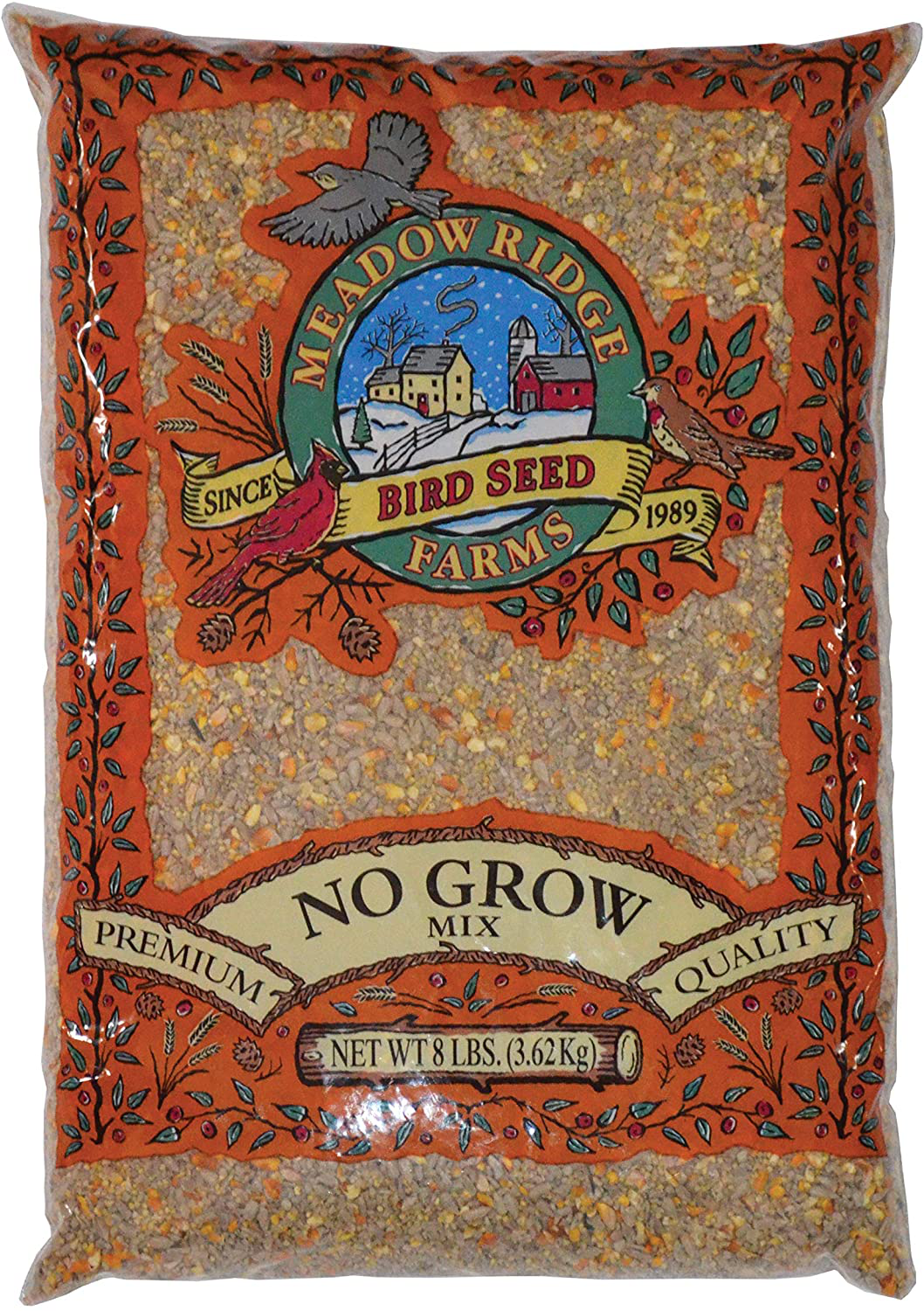 Meadow Ridge Farms No Grow/No Shell Wild Bird Seed Mix Animals & Pet Supplies > Pet Supplies > Bird Supplies > Bird Food Meadow Ridge Farms 8 lbs  