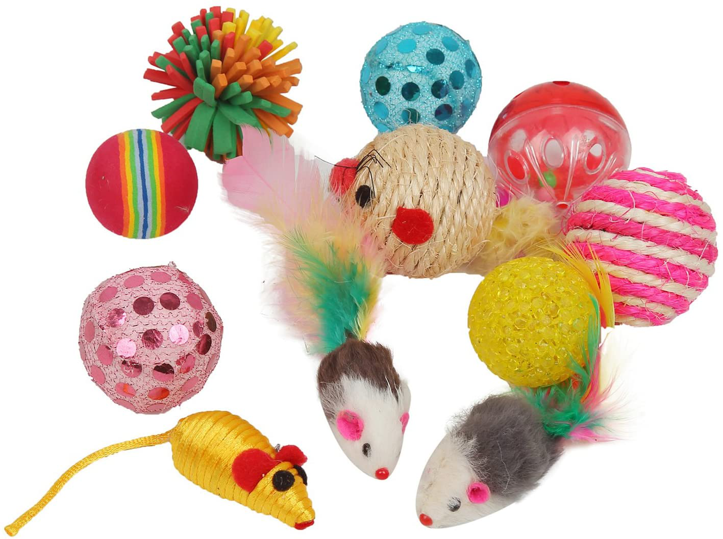 Fashion'S Talk Cat Toys Variety Pack for Kitty 20 Pieces Animals & Pet Supplies > Pet Supplies > Cat Supplies > Cat Toys Fashion's Talk   