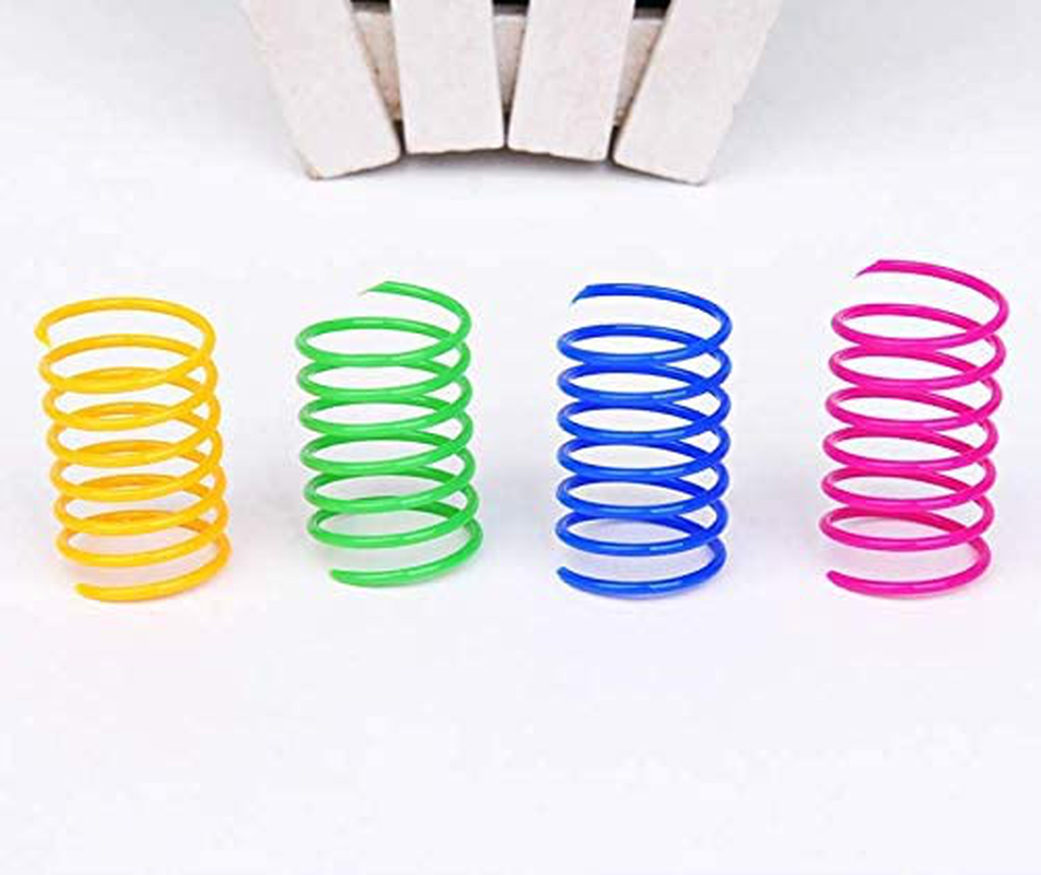 ISMARTEN 100 Pack Pet Wide Colorful Springs Cat Toys Plastic Coil Spiral Springs for Cat Kitten Pets (Random Color) Animals & Pet Supplies > Pet Supplies > Cat Supplies > Cat Toys ISMARTEN   