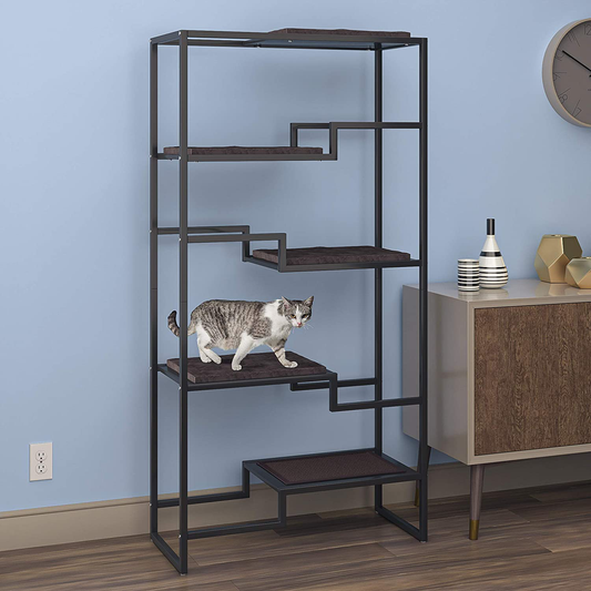 THE REFINED FELINE Metropolitan Cat Condo, Modern Furniture for Multiple Cats, Stepped Platforms for Cats and Kittens Animals & Pet Supplies > Pet Supplies > Cat Supplies > Cat Furniture THE REFINED FELINE   