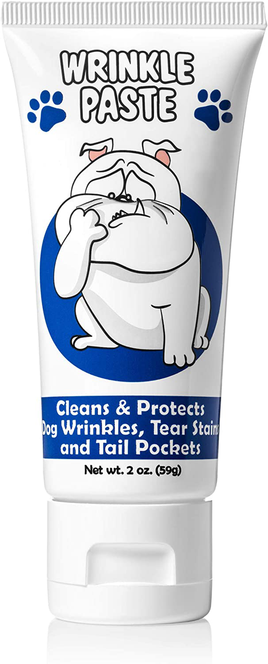 Squishface Wrinkle Paste - Bulldog, French Bulldog, Pug, English Bulldog – Cleans Wrinkles, Tear Stain, Tail Pockets, and Paws – Anti-Itch Tear Stain Remover & Bulldog Wrinkle Cream, 2 Oz. Animals & Pet Supplies > Pet Supplies > Small Animal Supplies > Small Animal Treats Squishface 1-Pack  