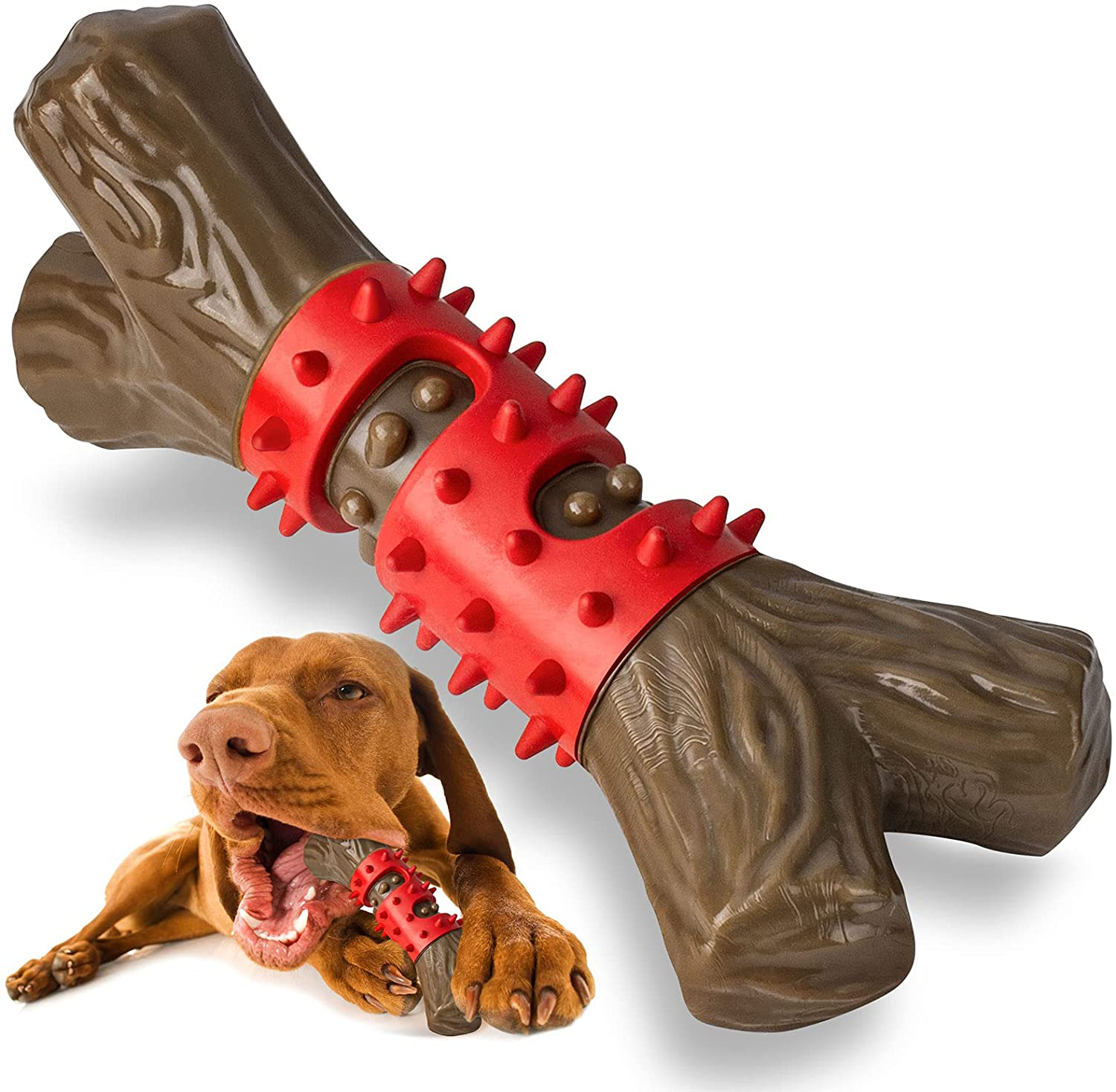 Tough Dog Toys Aggressive Chew Toys for Large Dogs, RANTOJOY Durable Dog Chew Toys for Medium Large Breed, Nylon Rubber Dog Teething Stick Toys Puppy Chewers Dogs Birthday Gift Christmas Animals & Pet Supplies > Pet Supplies > Dog Supplies > Dog Toys RANTOJOY Beef Medium Large Breed 