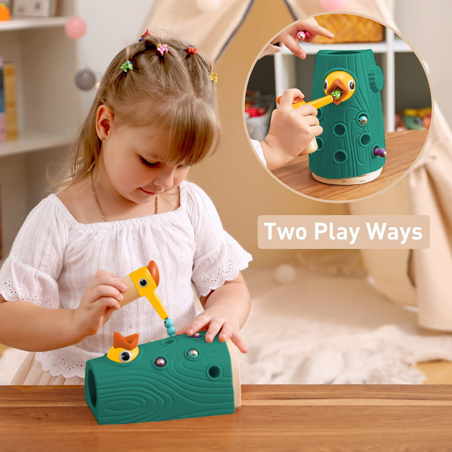 TOP BRIGHT Montessori Toys for 2 Year Old Girl and Boy Gifts, Fine Motor Skills Sensory Toys for 2 3 Year Old Toddler Animals & Pet Supplies > Pet Supplies > Bird Supplies > Bird Toys TOP BRIGHT   