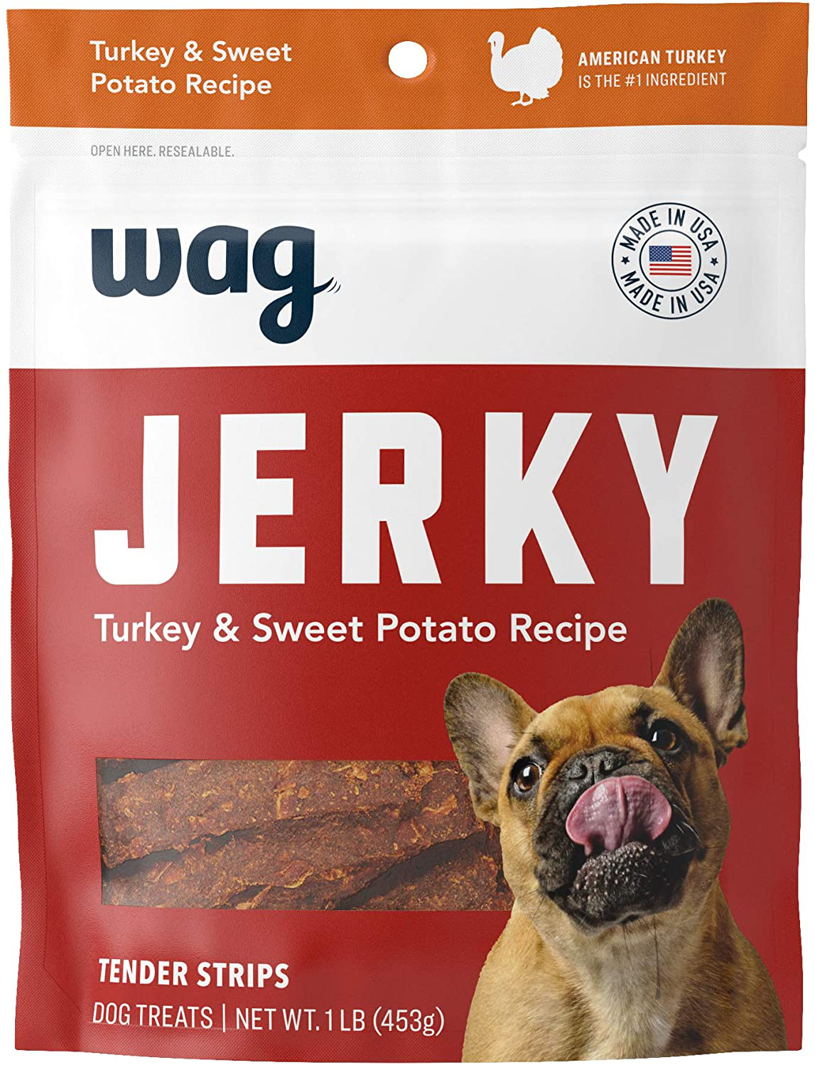 Amazon Brand – Wag Soft & Tender American Jerky Dog Treats Animals & Pet Supplies > Pet Supplies > Dog Supplies > Dog Treats WAG   
