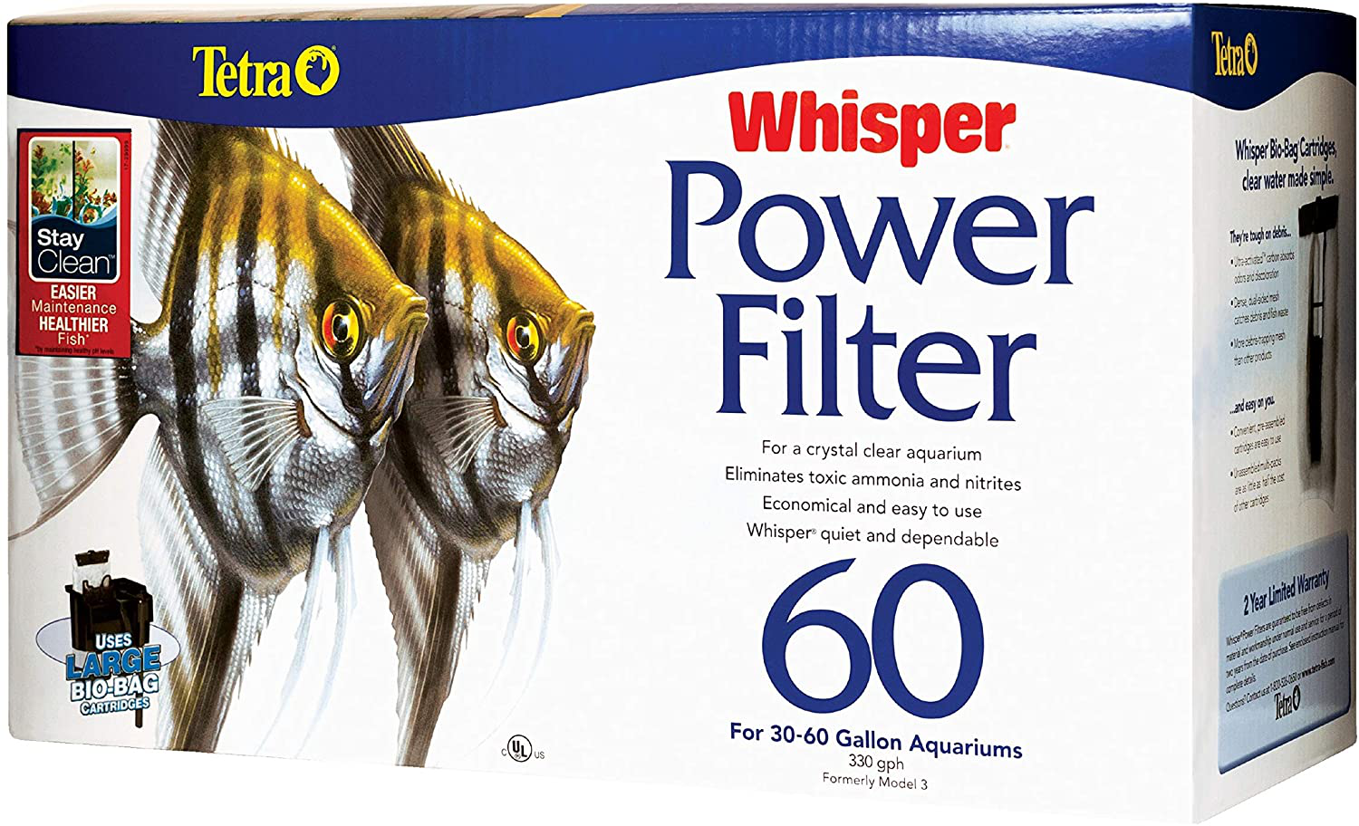 Tetra Whisper Power Filter for Aquariums, 3 Filters in 1 Animals & Pet Supplies > Pet Supplies > Fish Supplies > Aquarium Filters Tetra   