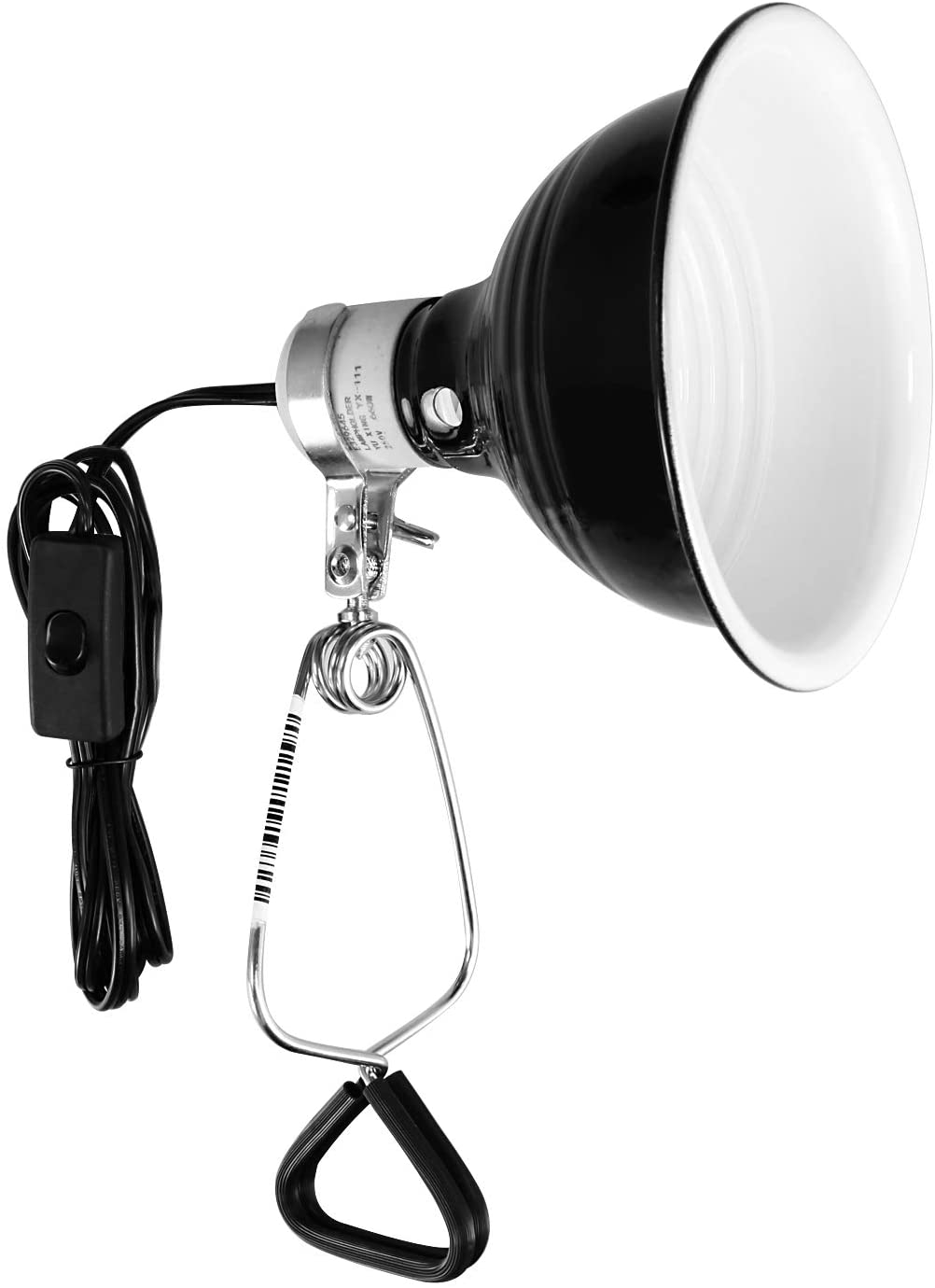 Simple Deluxe PTDMLTCLAMPS Reptile Dome Light Clamp Lamp Fixture with 5.5 Inch Aluminum Reflector for Amphibian Pet Terrariums Habitat (No Bulb Included), Black , 60W Dome Light