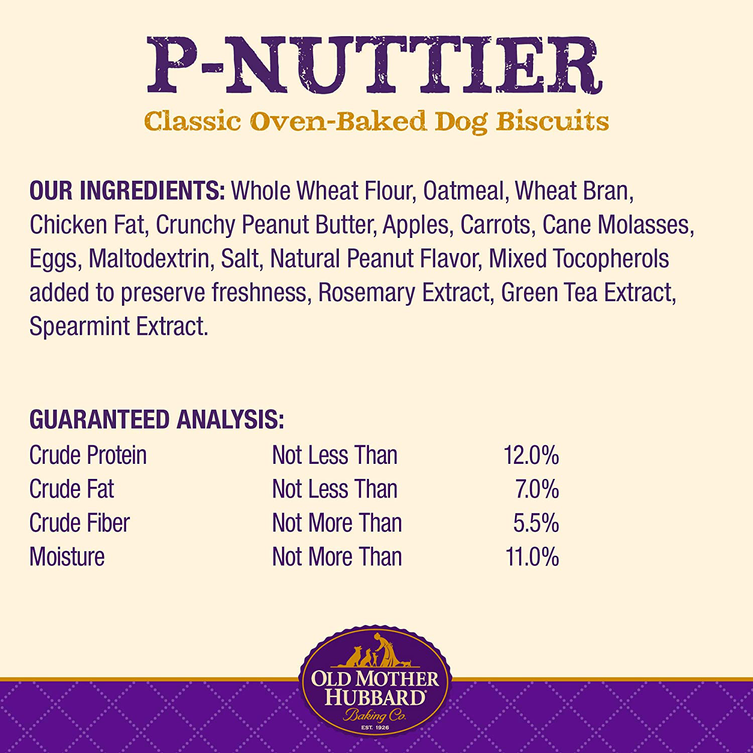 Old Mother Hubbard Classic P-Nuttier Peanut Butter Dog Treats, Oven Baked Crunchy Treats for Large Dogs, Natural, Healthy, Training Treats Animals & Pet Supplies > Pet Supplies > Small Animal Supplies > Small Animal Treats Old Mother Hubbard   