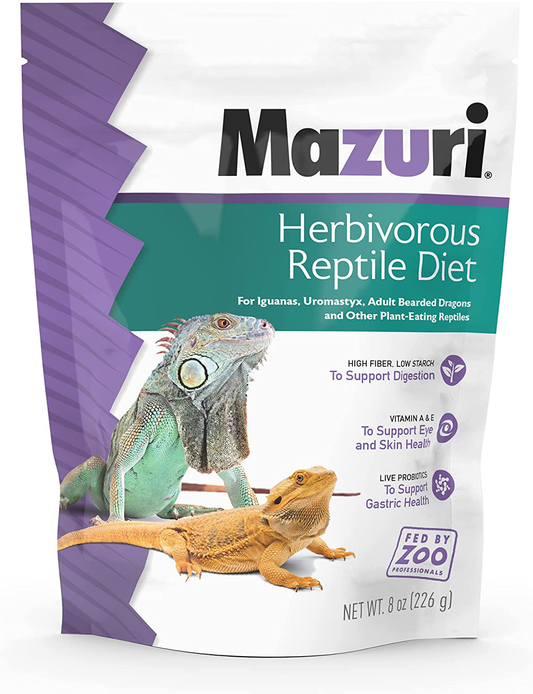 Mazuri | Herbivorous Reptile Diet | 8 Ounce (8 OZ) Bag Animals & Pet Supplies > Pet Supplies > Reptile & Amphibian Supplies > Reptile & Amphibian Food Mazuri   