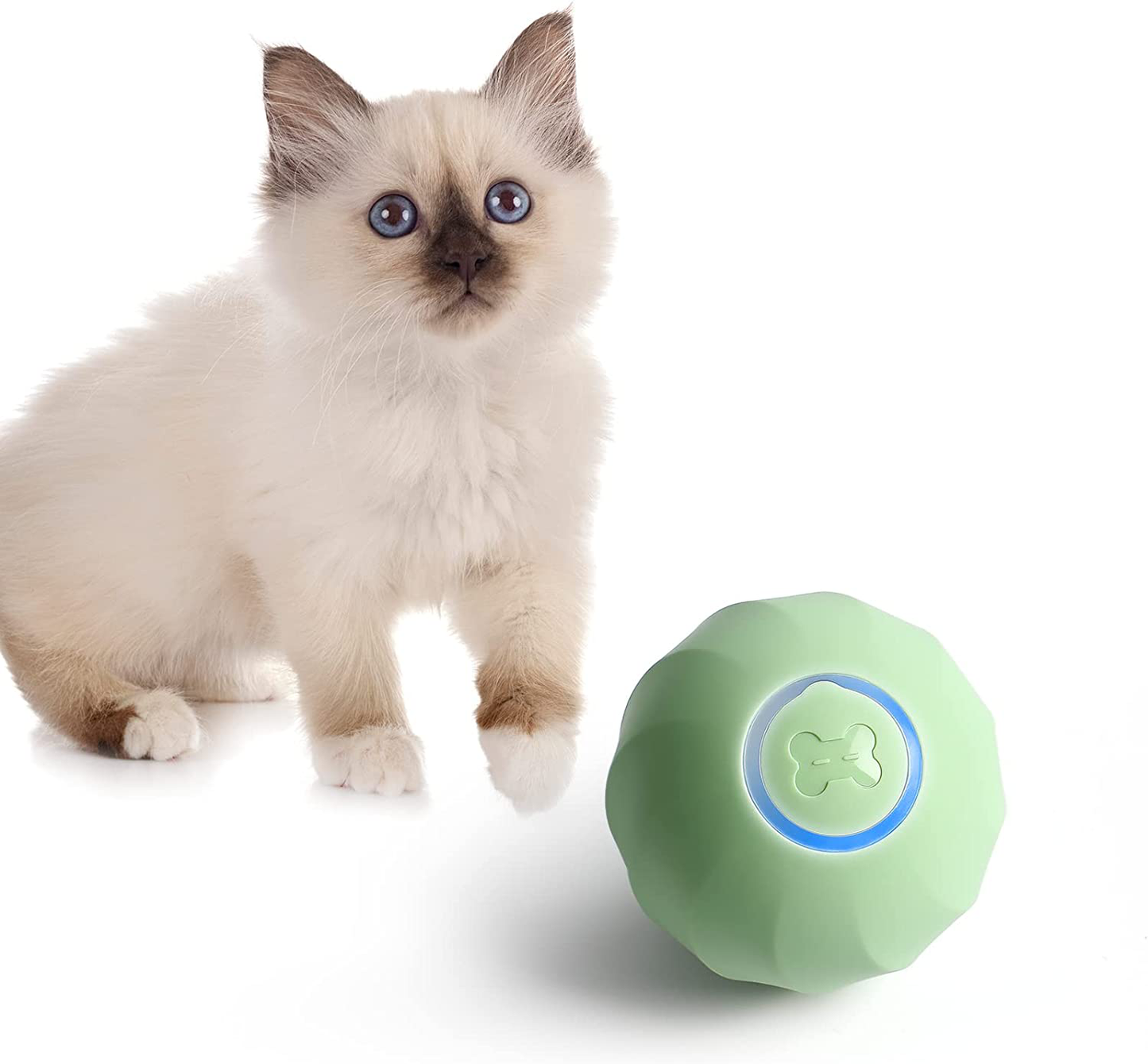 Boqii Cat Toys for Indoor Cats Smart Balls, [3 Modes for Cats' Different Personalities] [Upgrade Plush Material] Interactive Cat Toys Balls, USB Charging Cat Stuff, Automatic Cat Toy as Cat Gifts Animals & Pet Supplies > Pet Supplies > Cat Supplies > Cat Toys boqii Matcha Green  