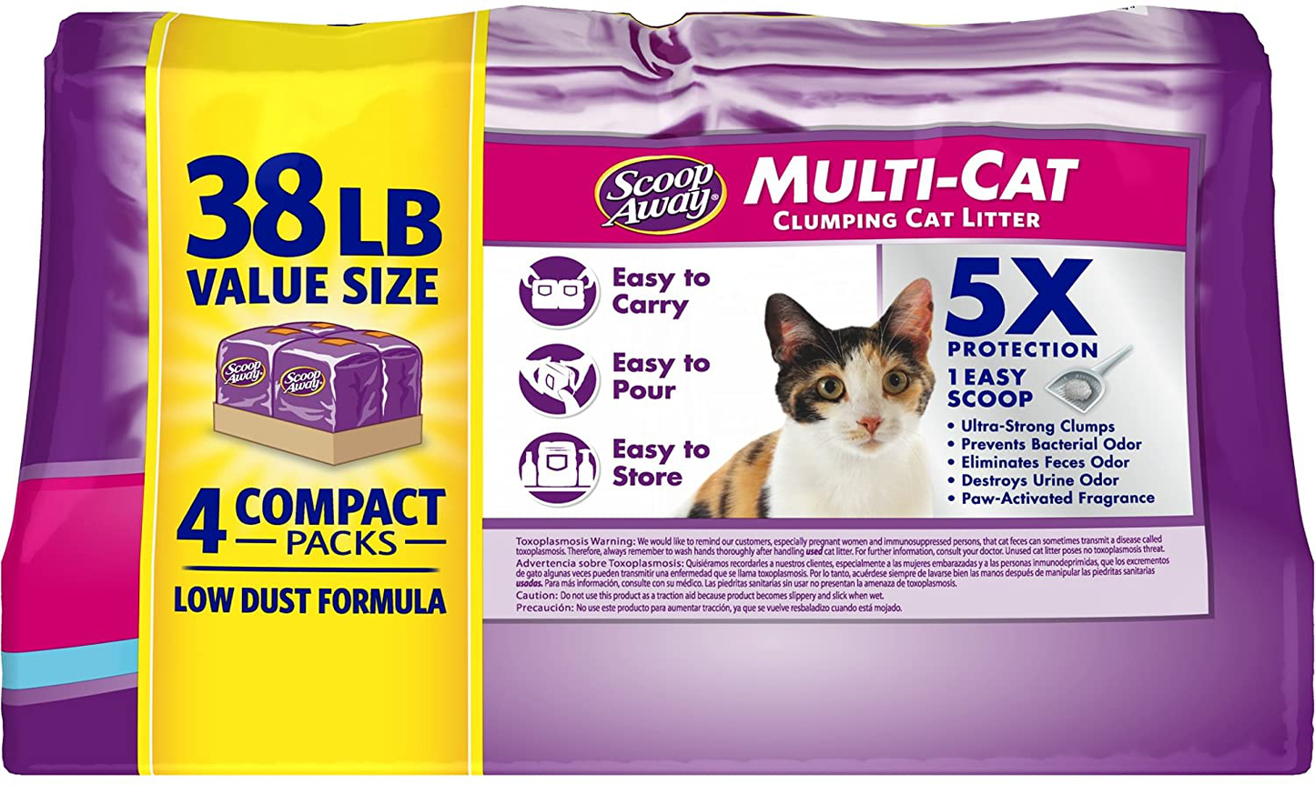 Scoop Away Multi-Cat, Scented Cat Litter, 38 Pounds (1) Animals & Pet Supplies > Pet Supplies > Cat Supplies > Cat Litter Scoop Away-   